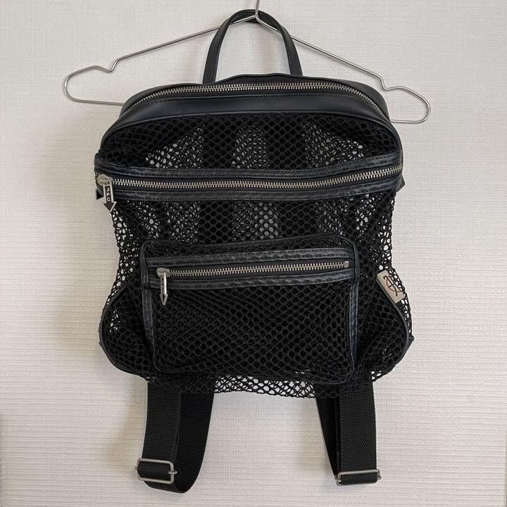 Jean Paul Gaultier Mesh Leather Backpack Size ONE SIZE - 1 Thumbnail