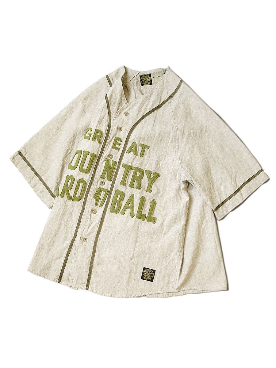 Kapital Kountry Kapital 2022 FW web only Linen GREAT KOUNTRY Baseball Shirt Size US L / EU 52-54 / 3 - 1 Thumbnail