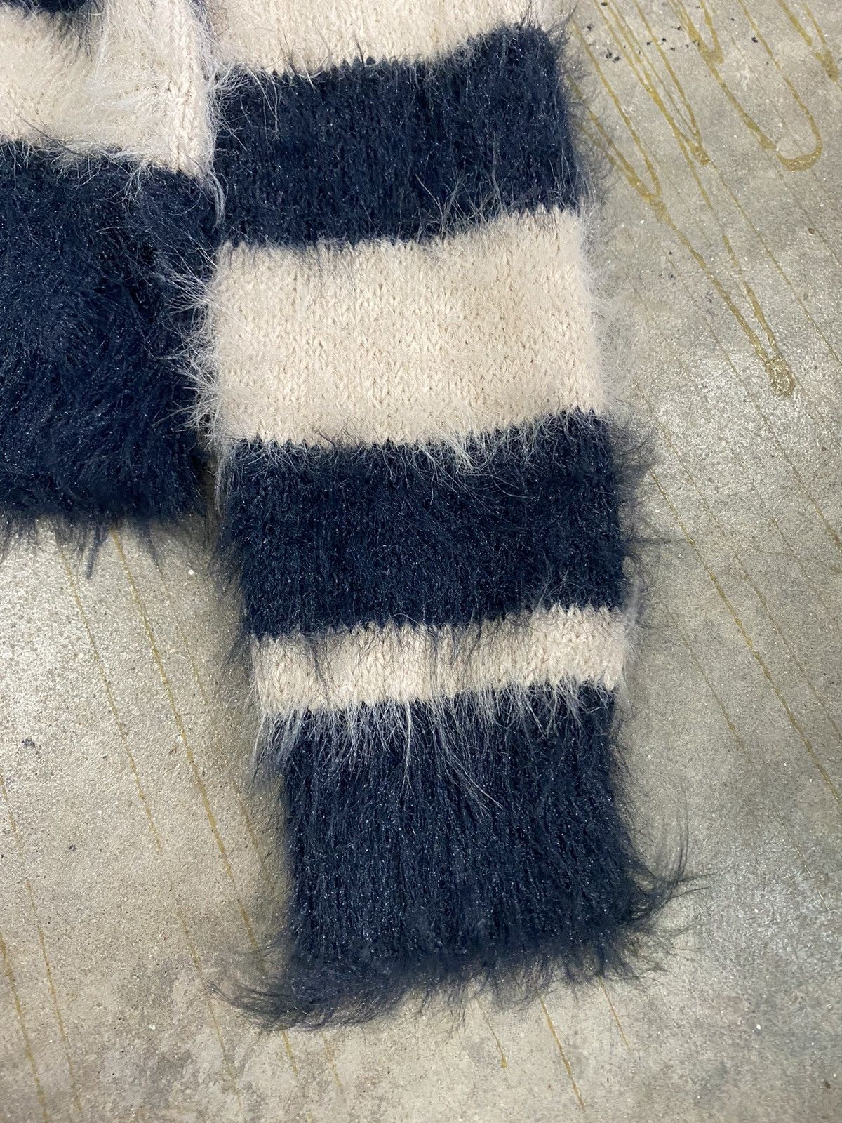 General Research Vtg Khalita Japan Shaggy Mohair border knit Size US M / EU 48-50 / 2 - 6 Thumbnail