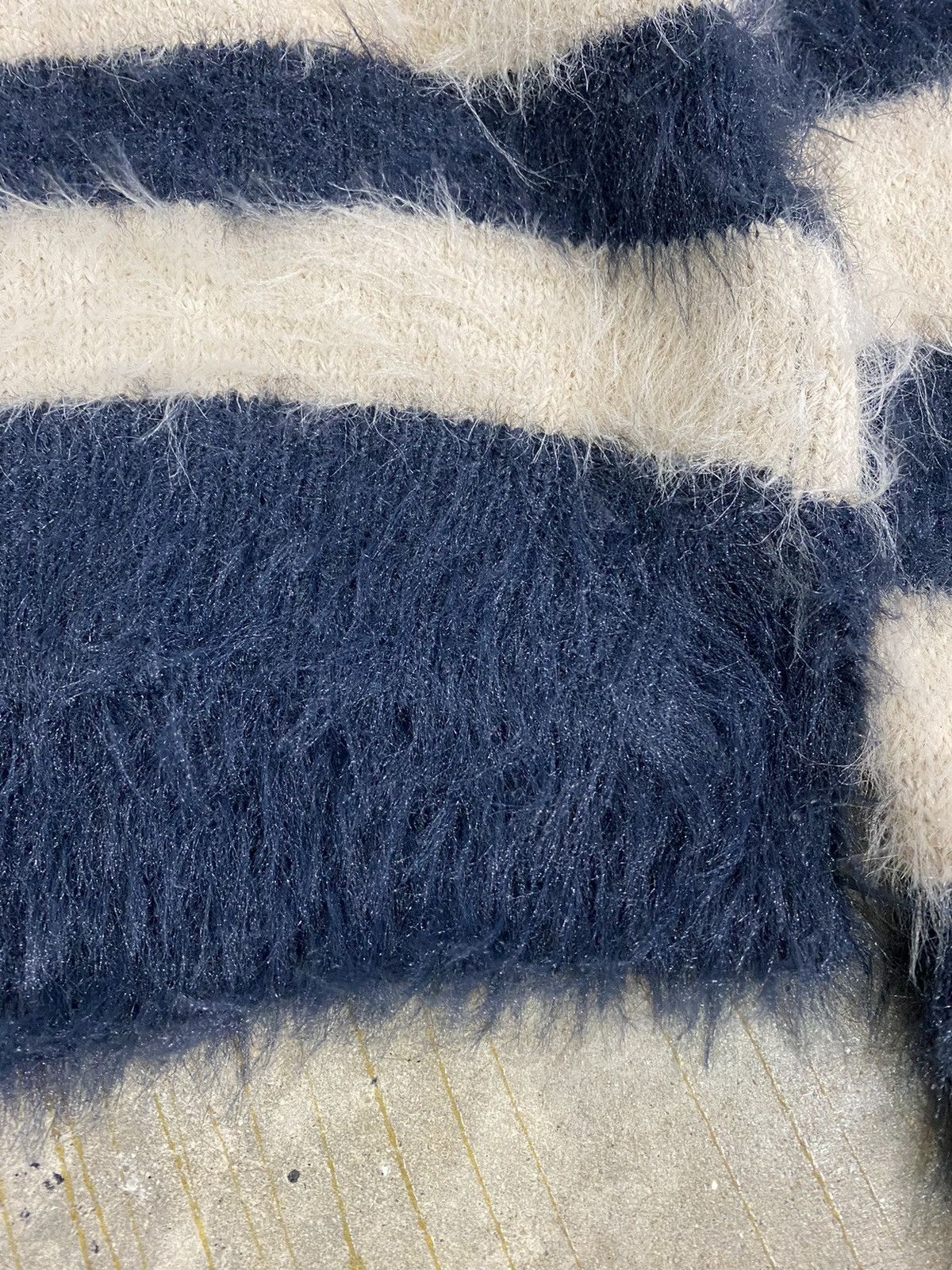 General Research Vtg Khalita Japan Shaggy Mohair border knit Size US M / EU 48-50 / 2 - 5 Thumbnail