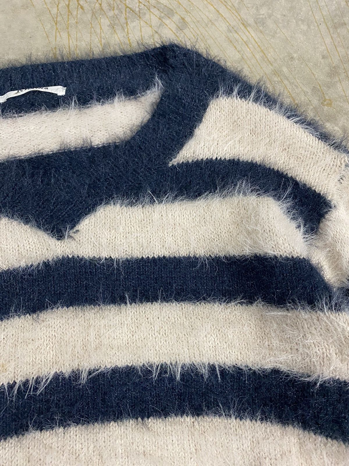 General Research Vtg Khalita Japan Shaggy Mohair border knit Size US M / EU 48-50 / 2 - 4 Thumbnail