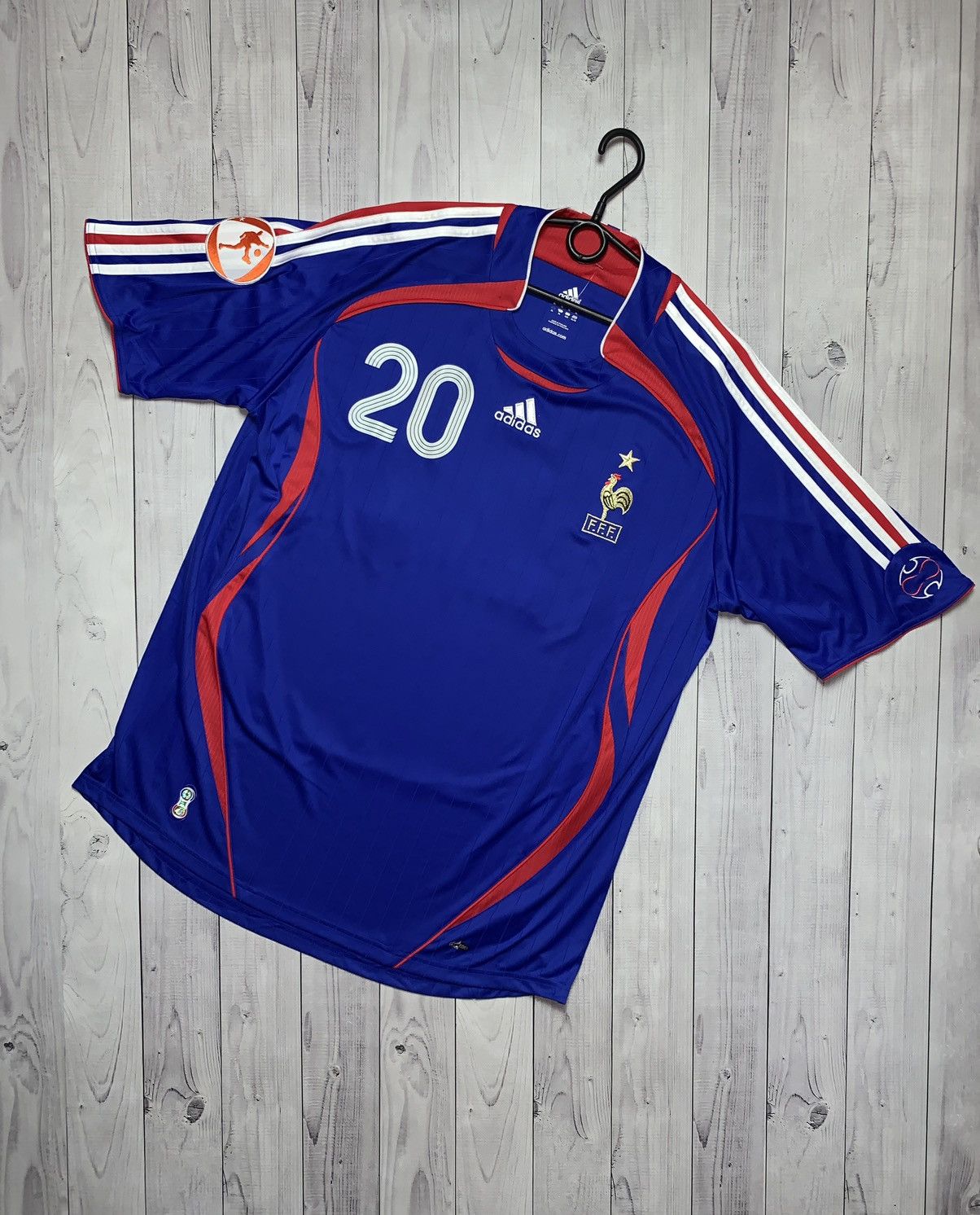Pre-owned Adidas X Soccer Jersey Vintage France Soccer Jersey Adidas 20 Trezeguet Size Xl In Blue
