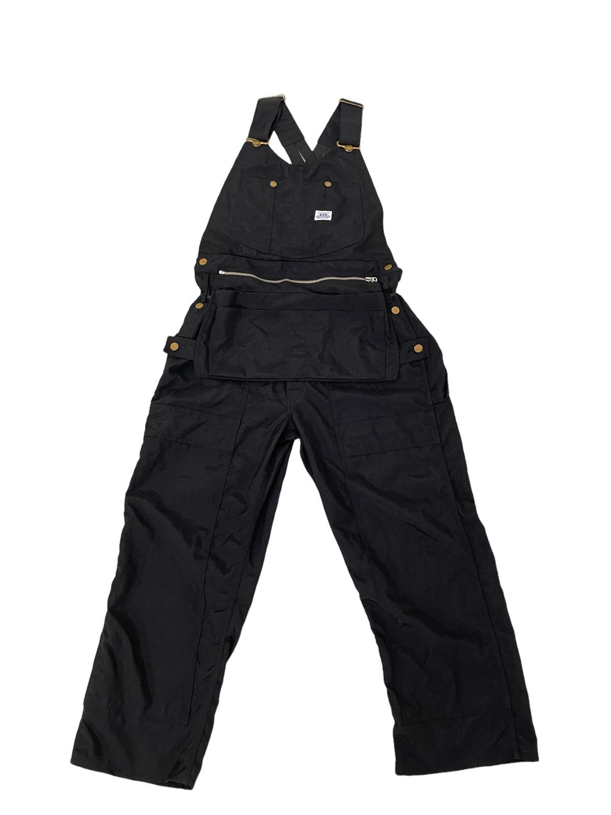 image of Lee Union Made Nylon Carpenter Overalls 5 in Black, Men's (Size 36)
