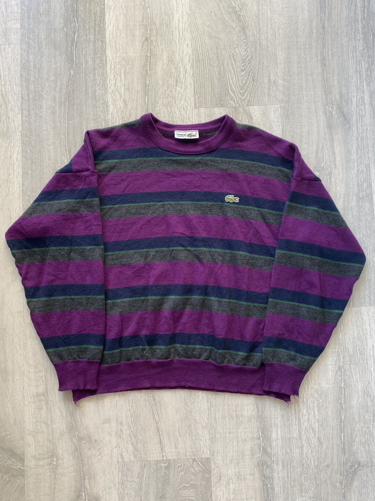 Purple lacoste sweater online