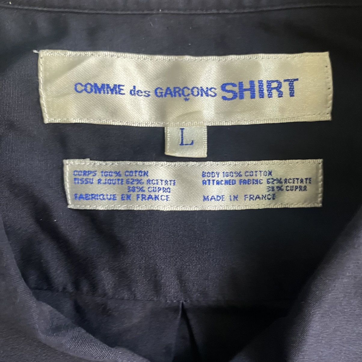 Comme des Garcons × Comme des Garcons SHIRT Distressed Virtical Patch Oversize Shirt Size US L / EU 52-54 / 3 - 4 Thumbnail