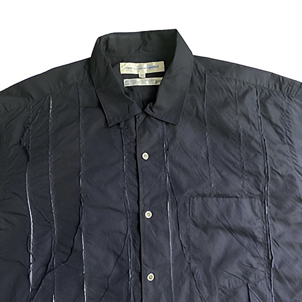 Comme des Garcons × Comme des Garcons SHIRT Distressed Virtical Patch Oversize Shirt Size US L / EU 52-54 / 3 - 1 Thumbnail