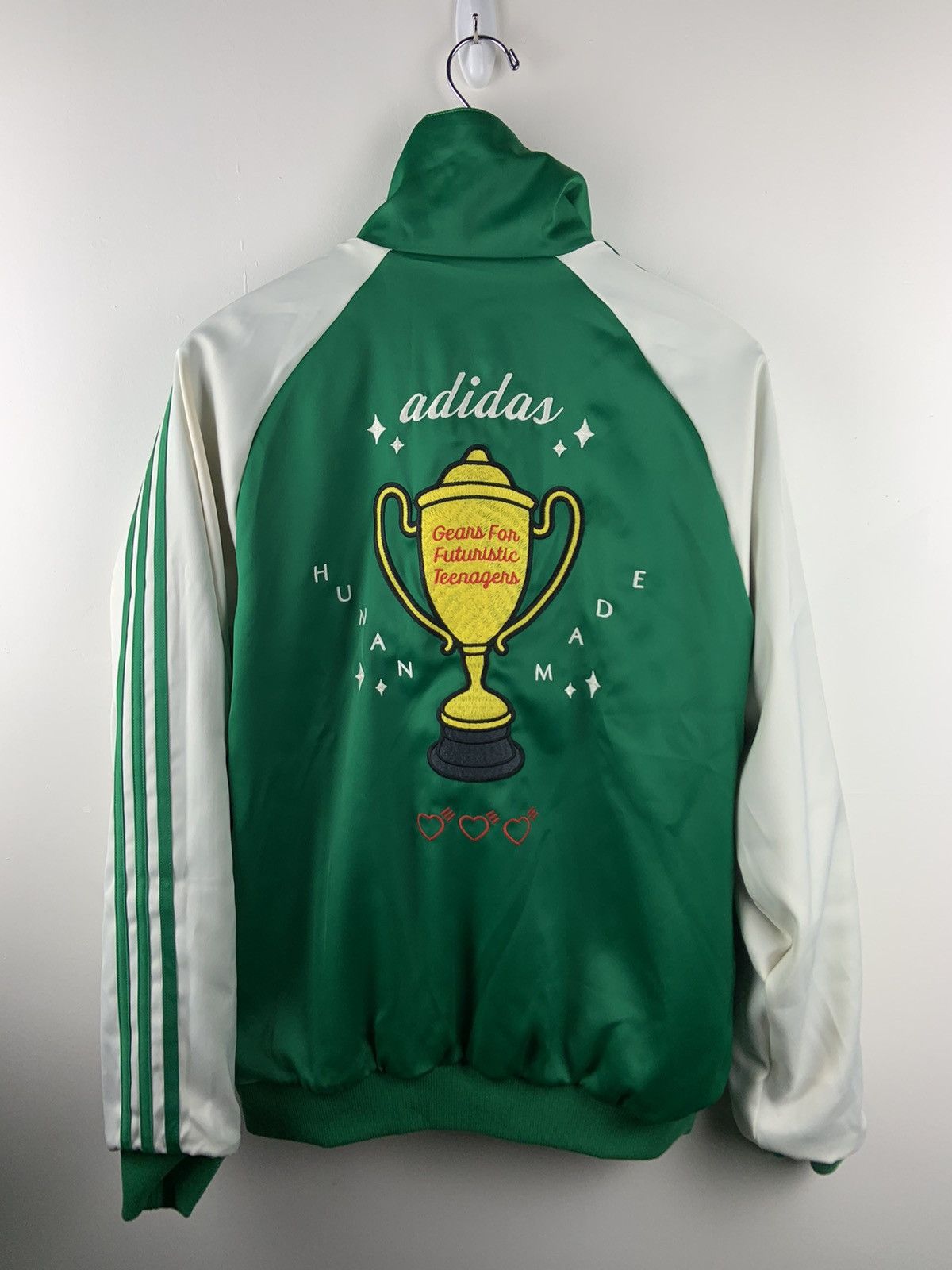 image of Adidas Firebird Jacket in Green, Men's (Size Medium)