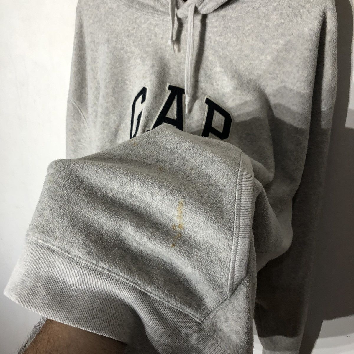 Gap 🔥VINTAGE HOODIE BABY GREY GAP BIG LOGO SPELL OUT PULL OVER Size US XL / EU 56 / 4 - 6 Thumbnail