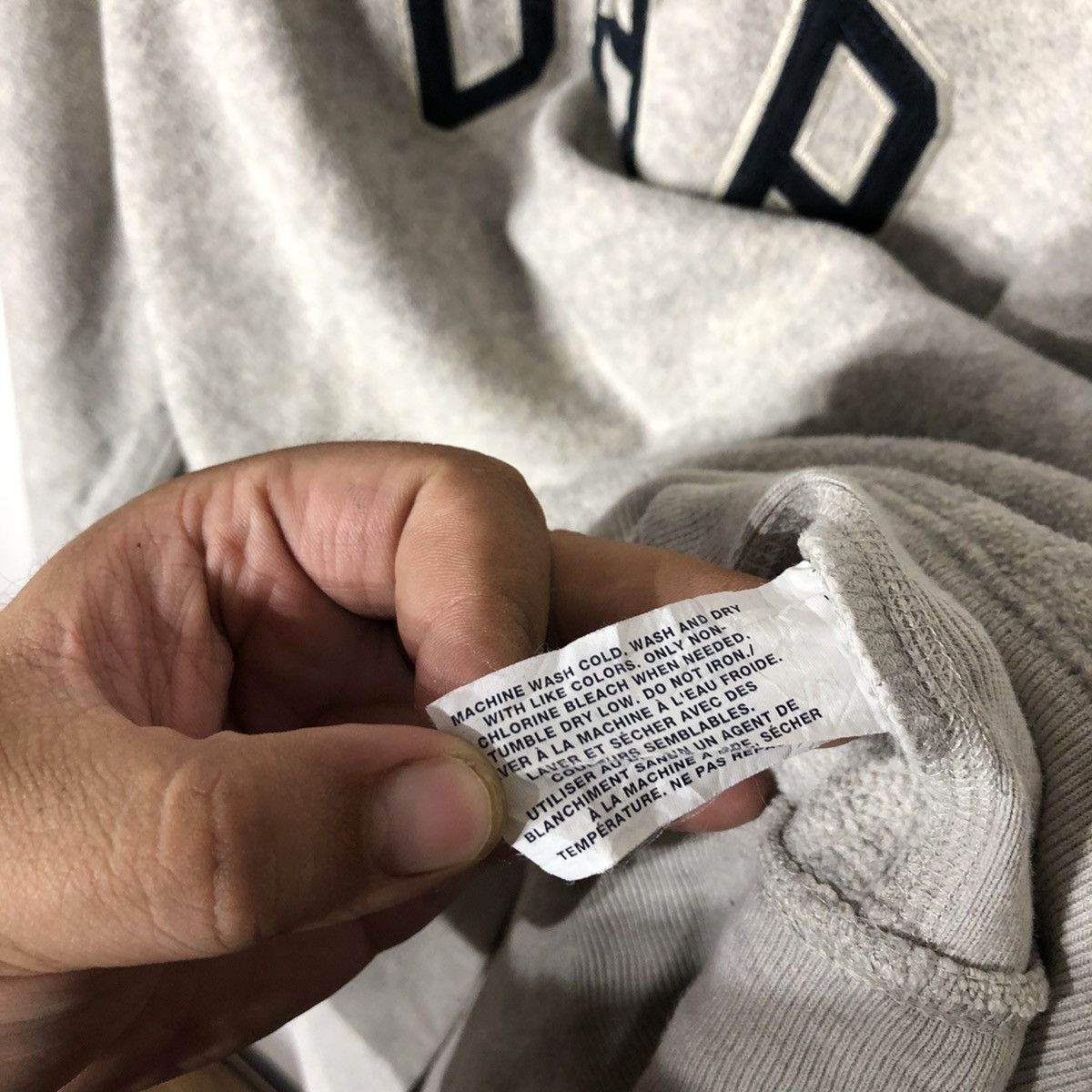 Gap 🔥VINTAGE HOODIE BABY GREY GAP BIG LOGO SPELL OUT PULL OVER Size US XL / EU 56 / 4 - 10 Thumbnail