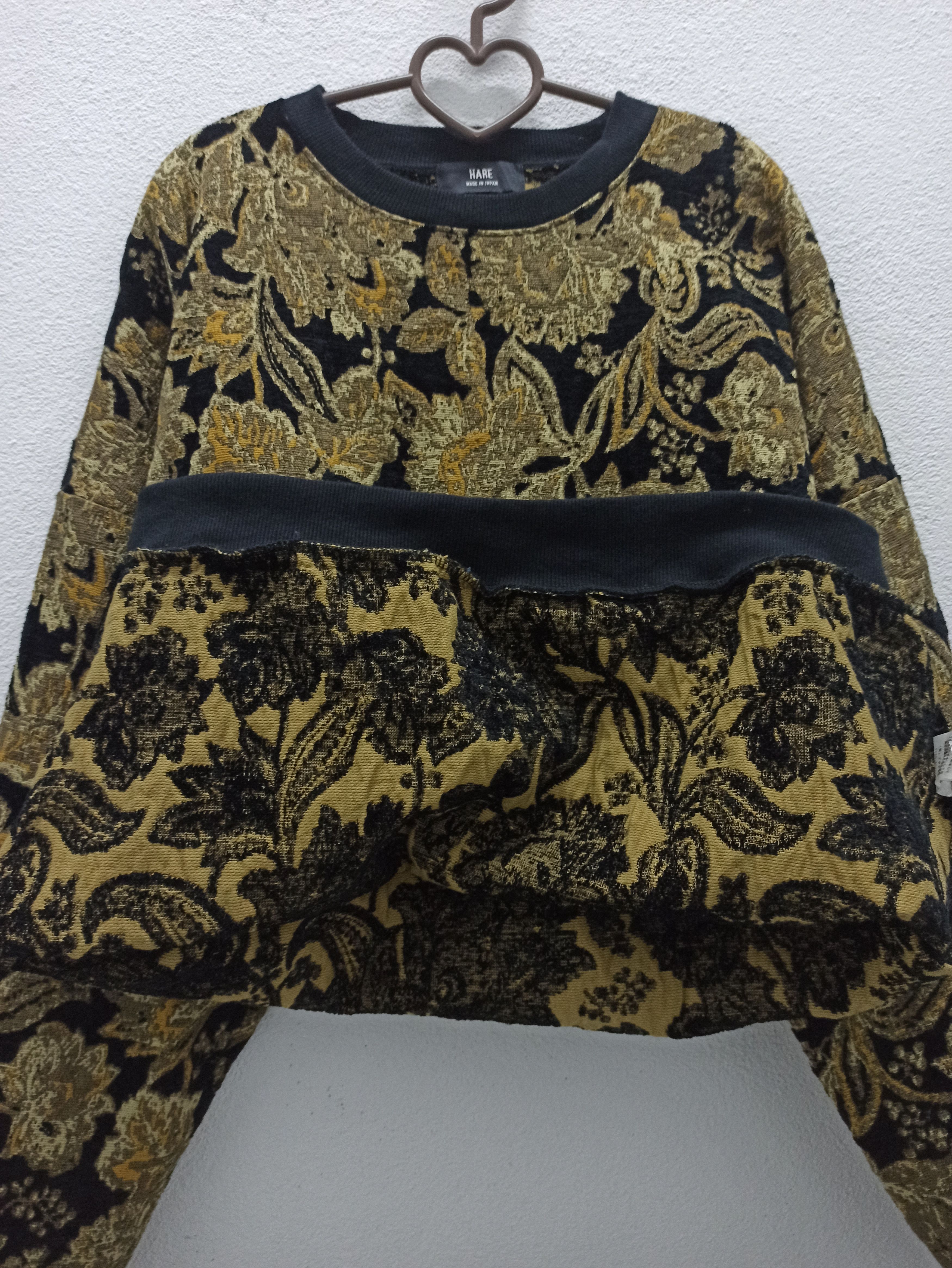 HARE Hare Crewneck Sweater Pattern Art Of Floral Made in Japan Size US L / EU 52-54 / 3 - 4 Thumbnail