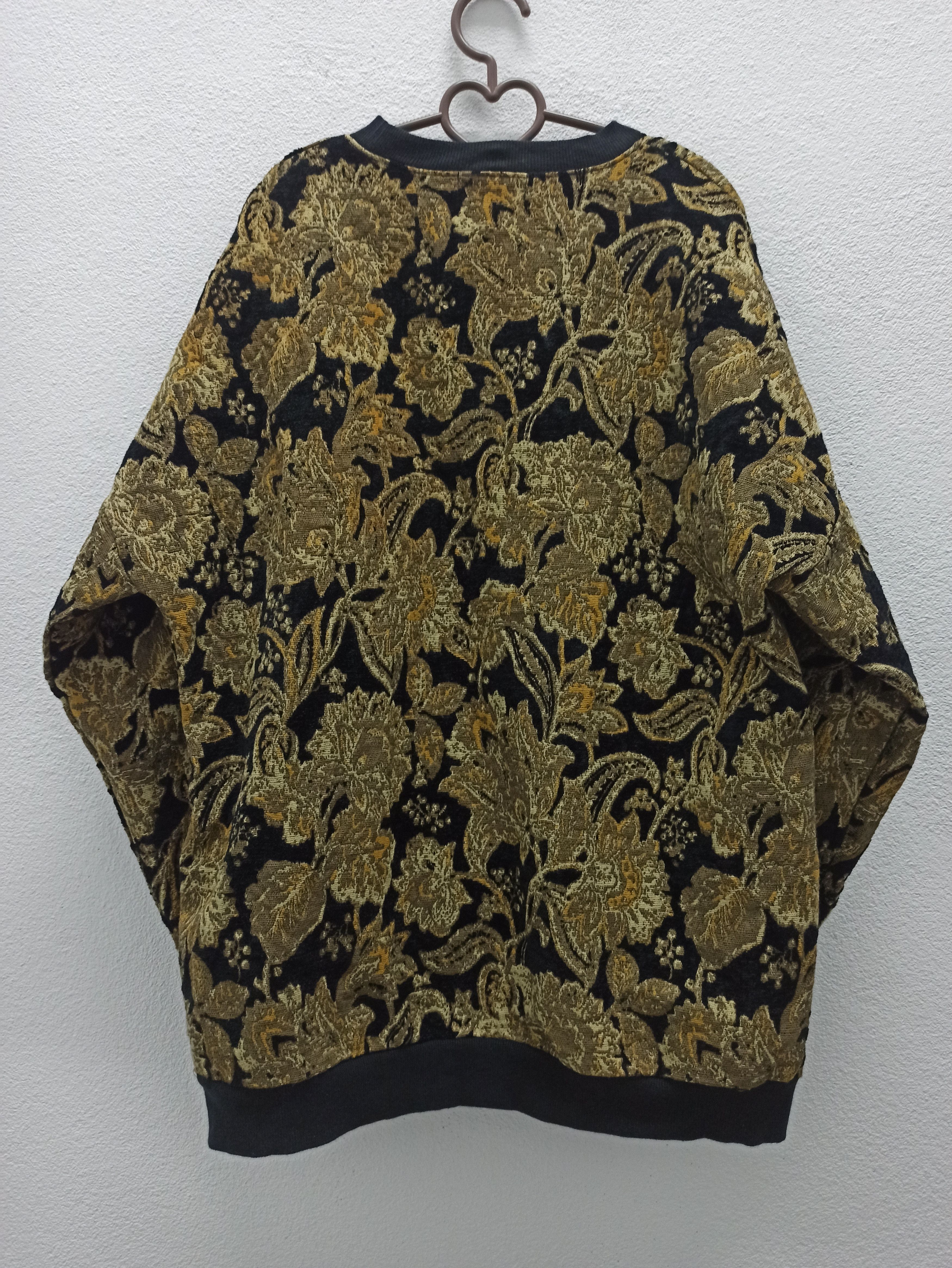 HARE Hare Crewneck Sweater Pattern Art Of Floral Made in Japan Size US L / EU 52-54 / 3 - 3 Thumbnail