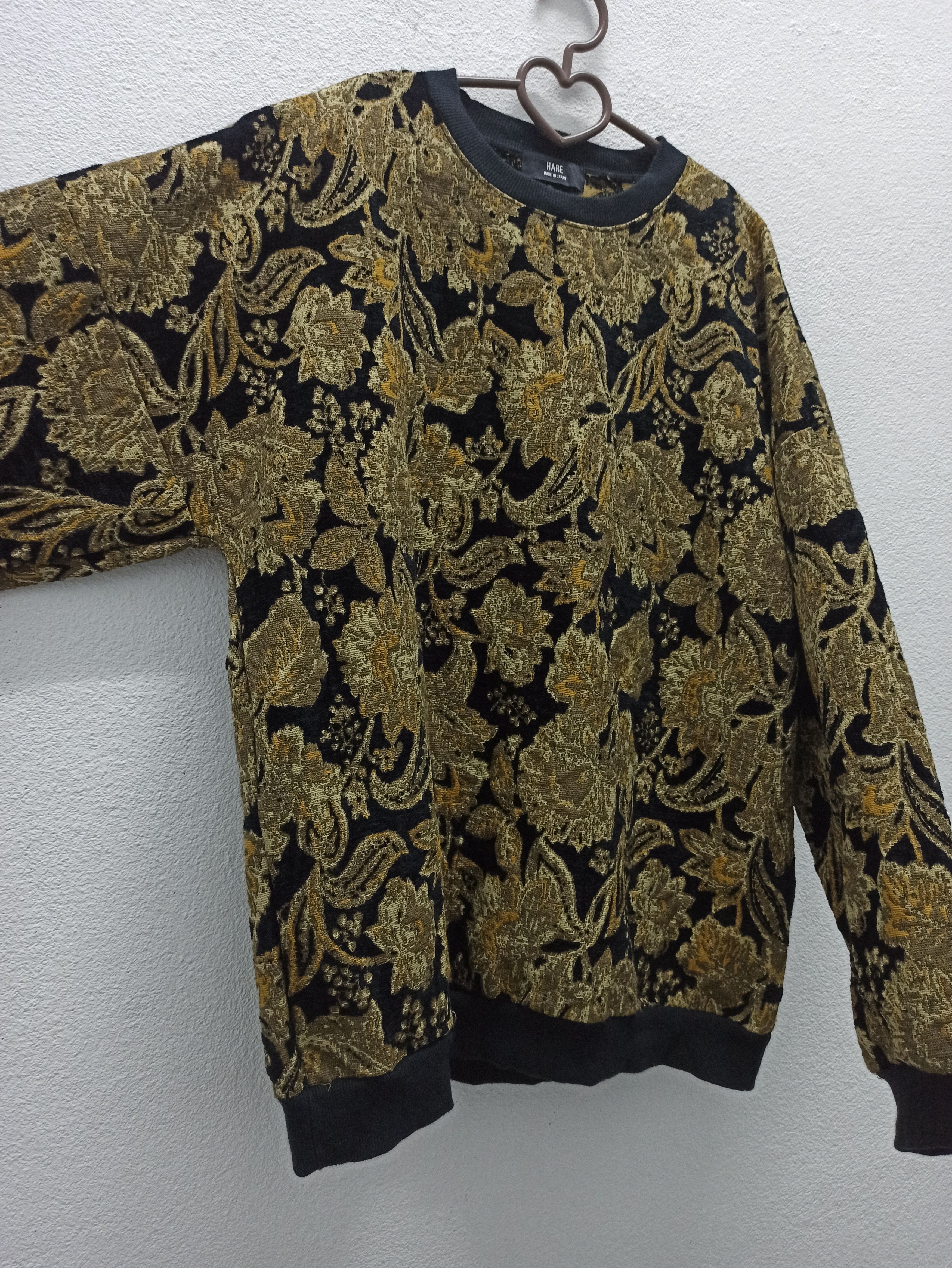 HARE Hare Crewneck Sweater Pattern Art Of Floral Made in Japan Size US L / EU 52-54 / 3 - 2 Thumbnail