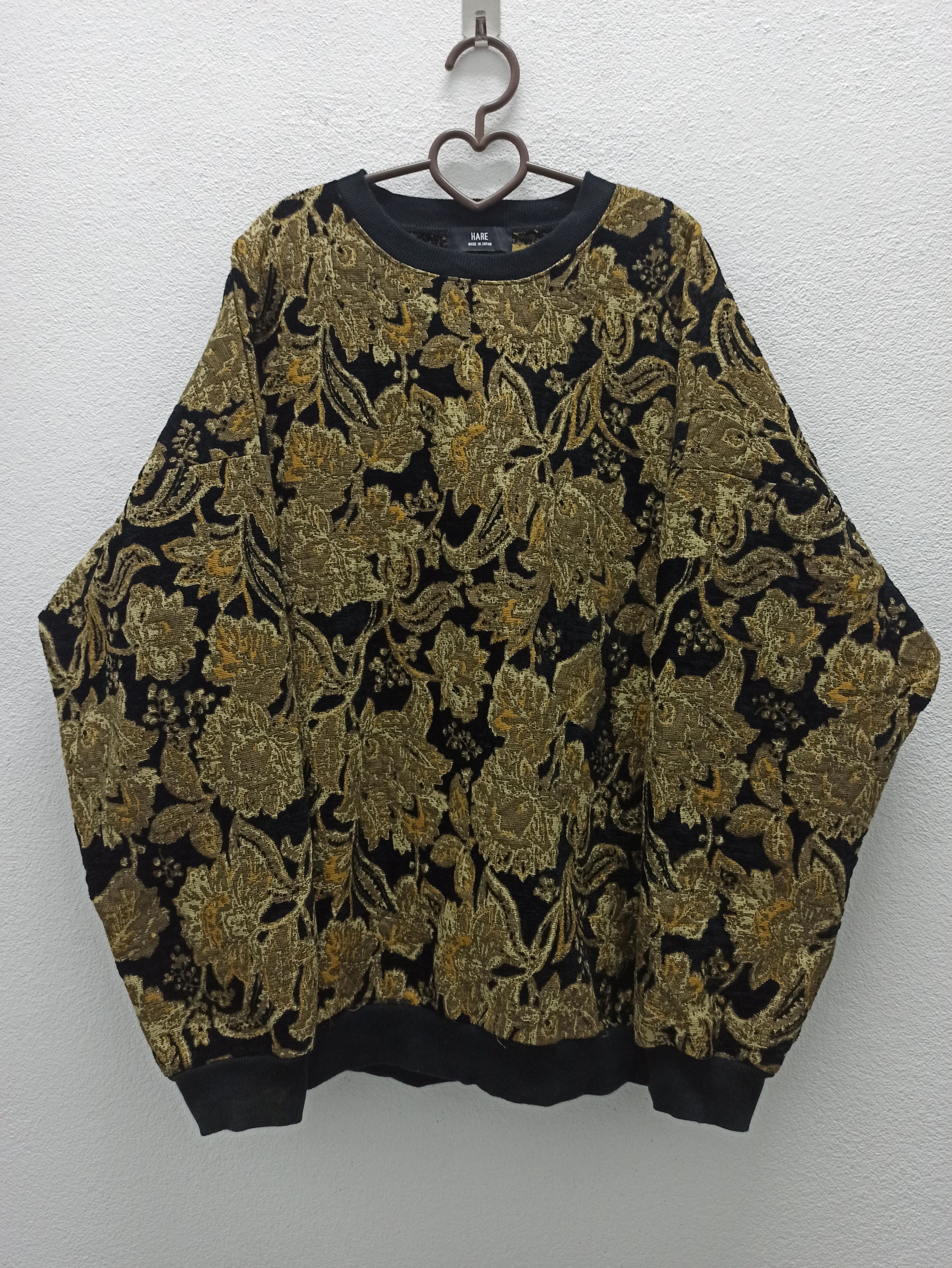 HARE Hare Crewneck Sweater Pattern Art Of Floral Made in Japan Size US L / EU 52-54 / 3 - 1 Thumbnail
