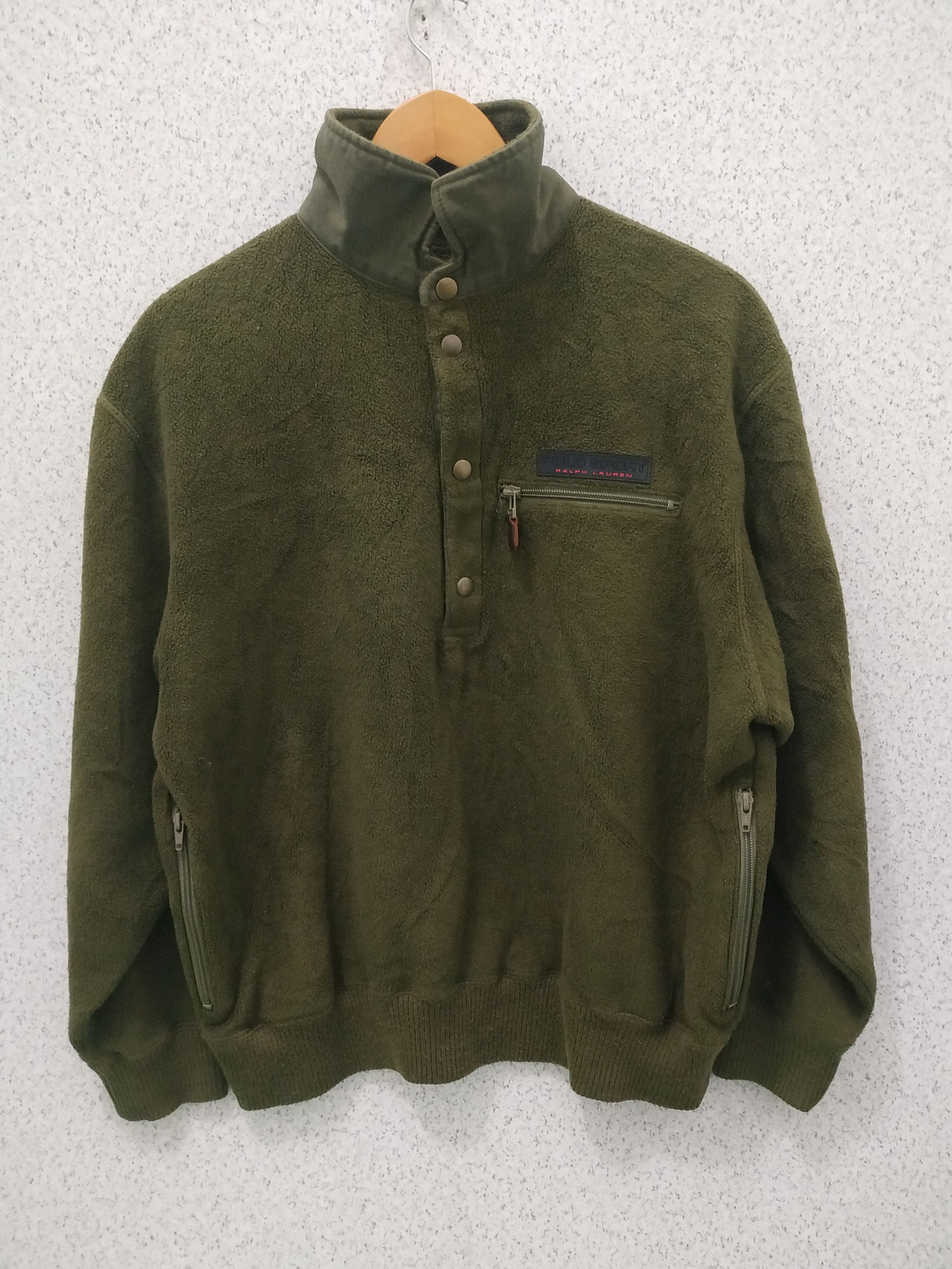Polo Ralph Lauren × Ralph Lauren × Vintage Polo Sport Ralph Lauren Fleece Sweatshirt Jacket Size US M / EU 48-50 / 2 - 1 Thumbnail