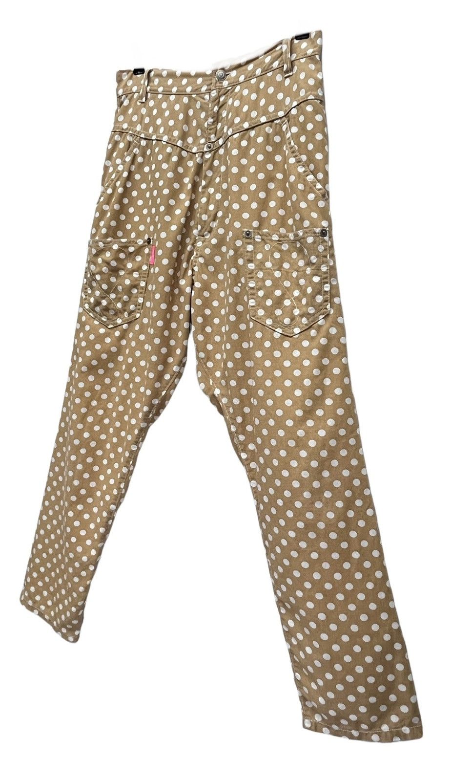 Issey Miyake ISSEY MIYAKE MERCIBEAUCOUP Polka Dot Drop Crotch Hemp Pants Size US 29 - 2 Thumbnail