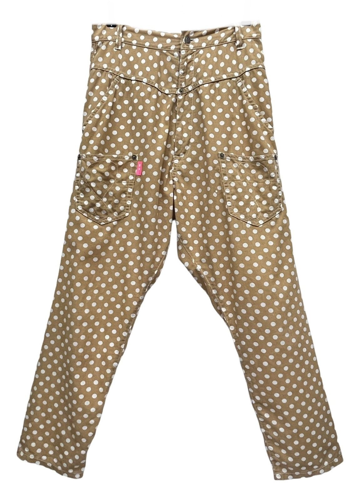 ISSEY MIYAKE MERCIBEAUCOUP Polka Dot Drop Crotch Hemp Pants