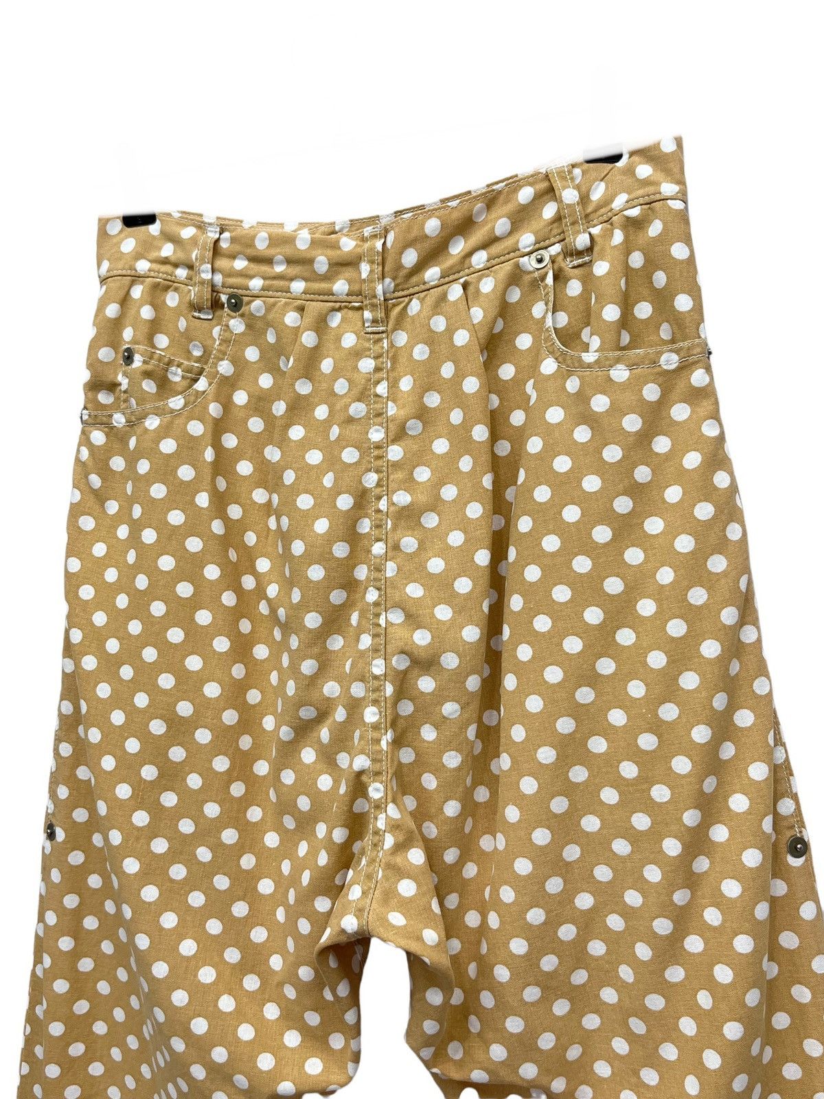 Issey Miyake ISSEY MIYAKE MERCIBEAUCOUP Polka Dot Drop Crotch Hemp Pants Size US 29 - 6 Thumbnail