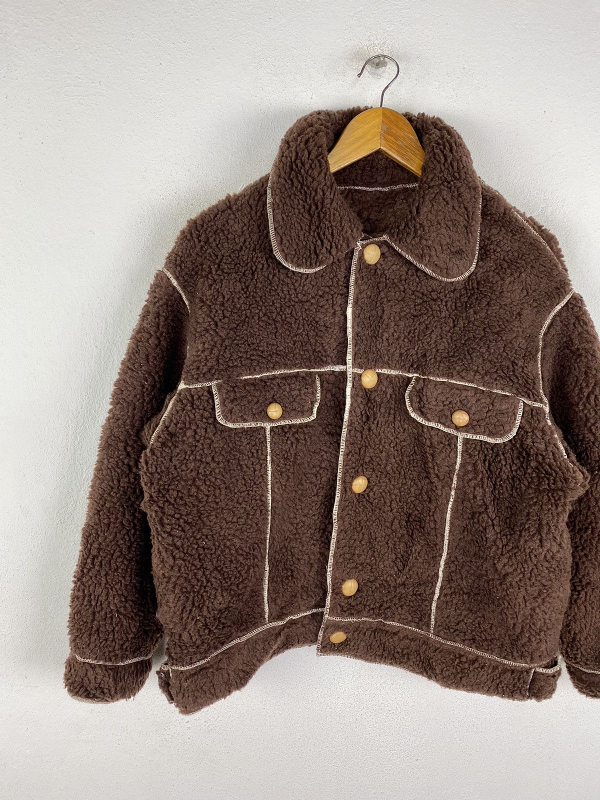Japanese Brand × Vintage ORGANETTO SHERLING FLEECE VINTAGE JACKET MADE IN JAPAN Size US L / EU 52-54 / 3 - 4 Thumbnail
