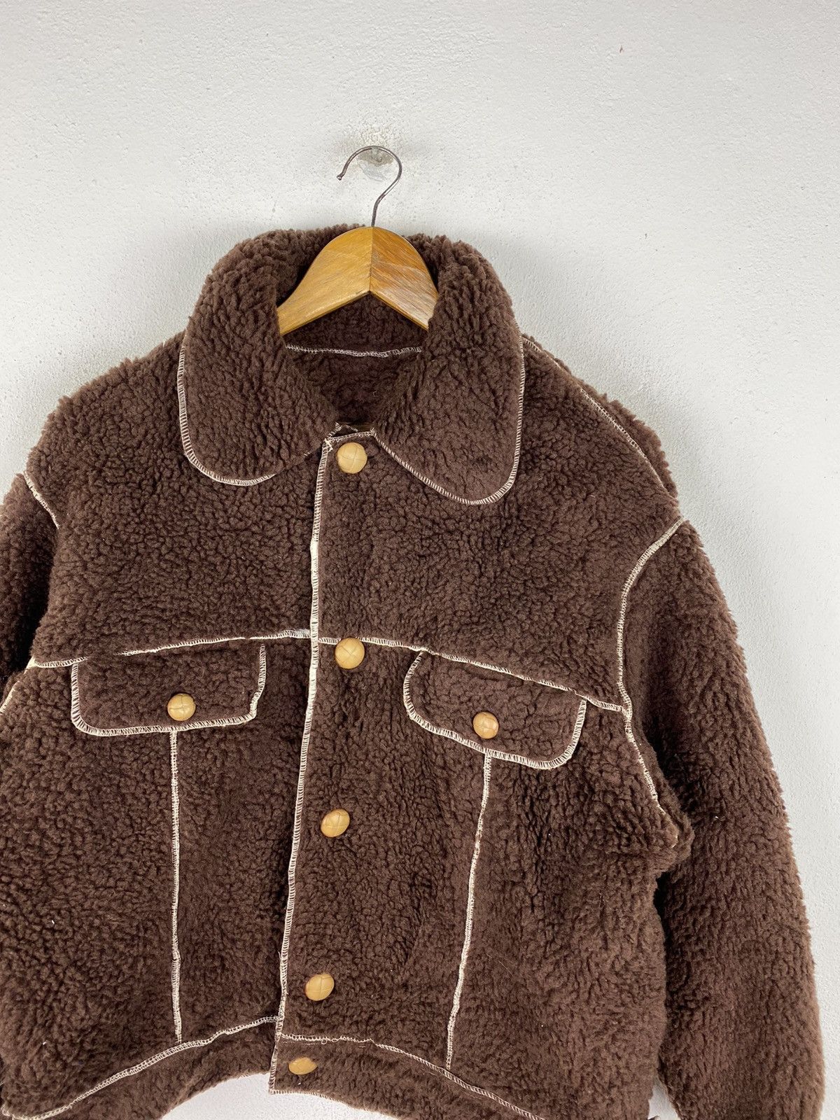 Japanese Brand × Vintage ORGANETTO SHERLING FLEECE VINTAGE JACKET MADE IN JAPAN Size US L / EU 52-54 / 3 - 6 Thumbnail