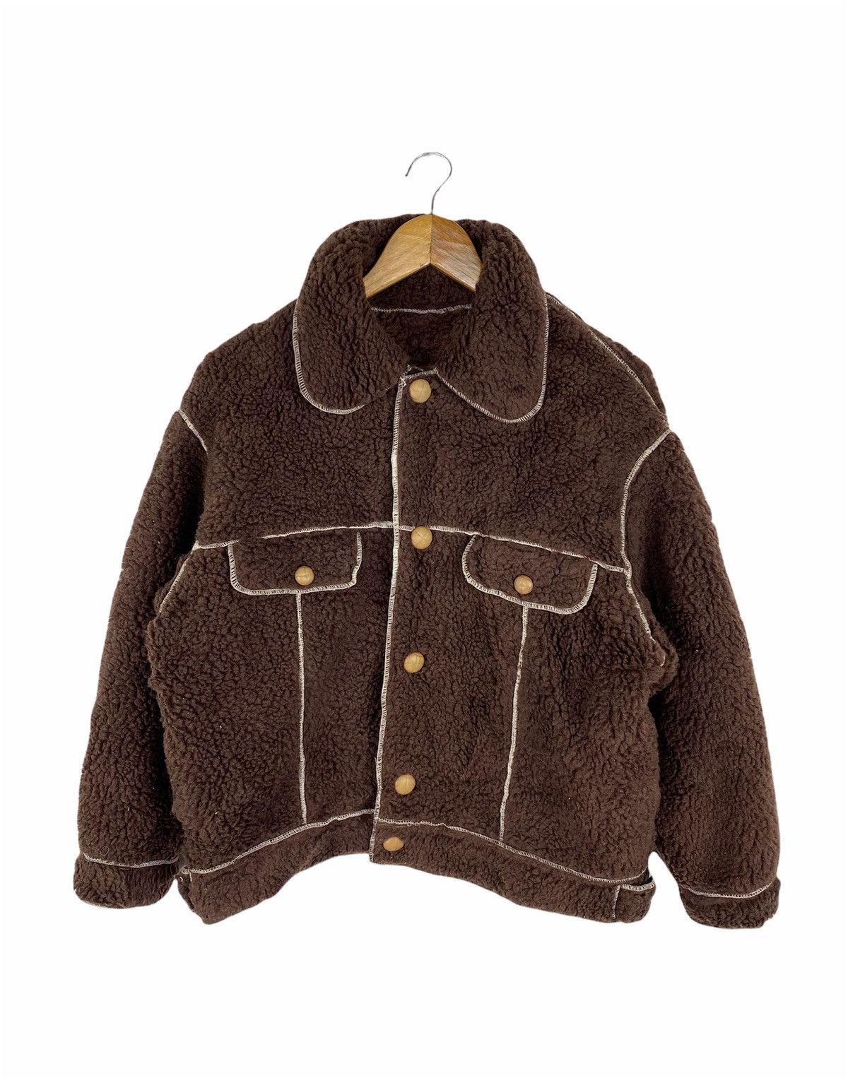Japanese Brand × Vintage ORGANETTO SHERLING FLEECE VINTAGE JACKET MADE IN JAPAN Size US L / EU 52-54 / 3 - 1 Thumbnail