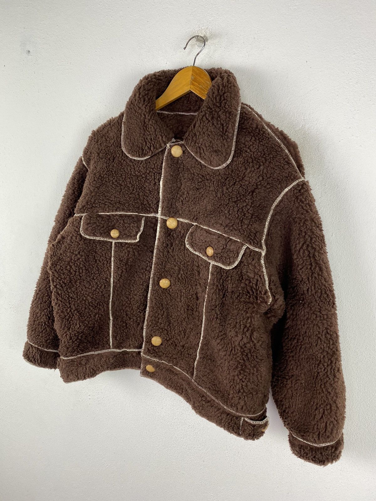 Japanese Brand × Vintage ORGANETTO SHERLING FLEECE VINTAGE JACKET MADE IN JAPAN Size US L / EU 52-54 / 3 - 5 Thumbnail