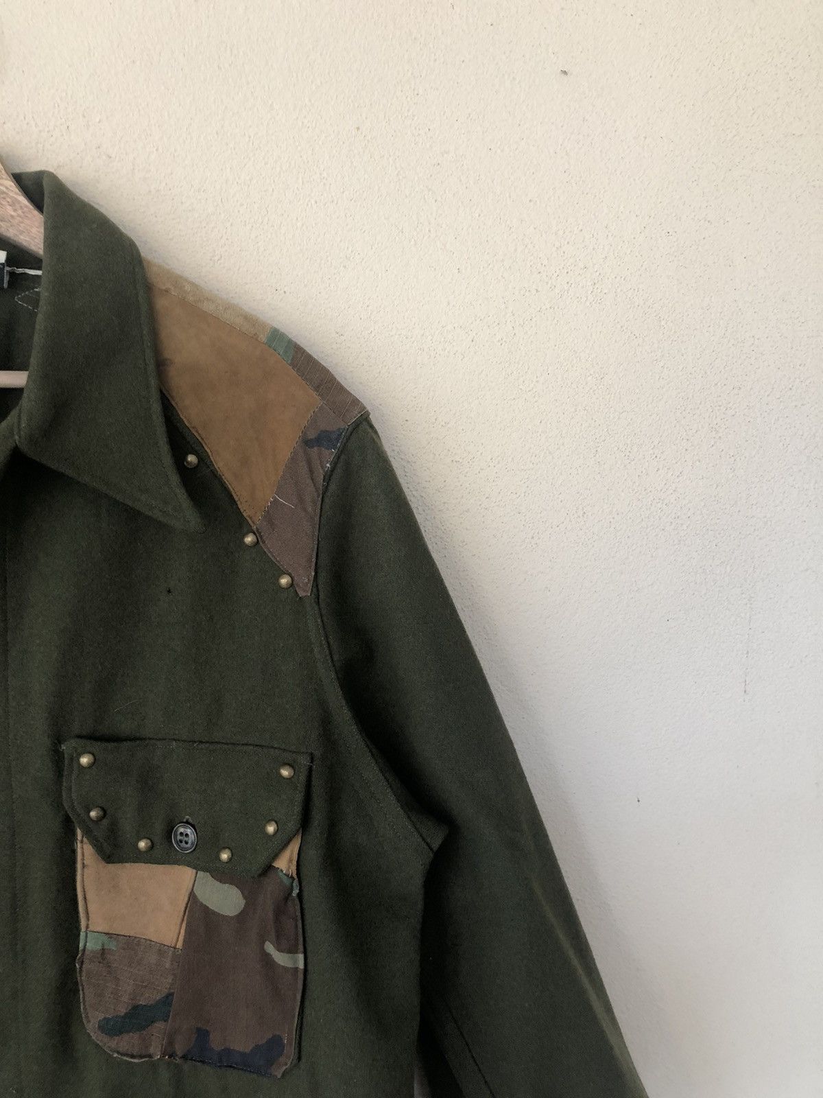 Japanese Brand RE Denim Hybrid Wool Army Jacket Size US L / EU 52-54 / 3 - 5 Thumbnail