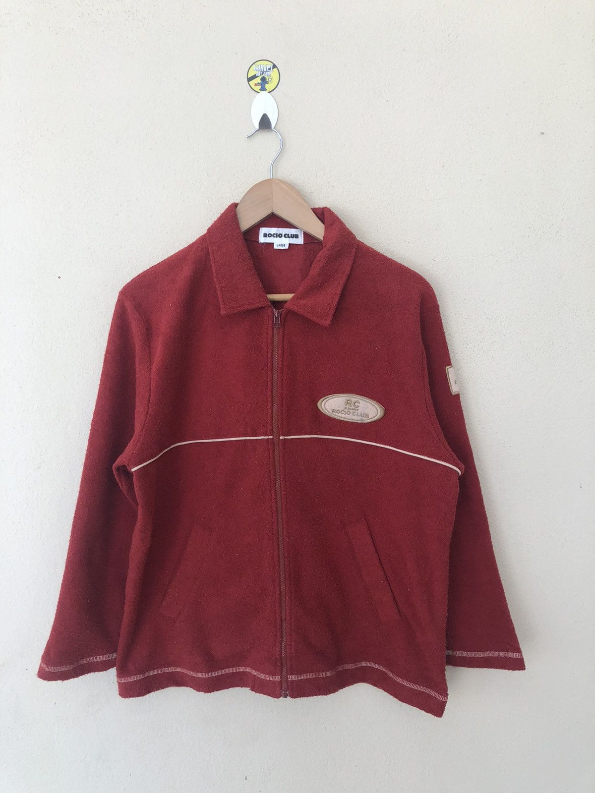 image of Vintage Rocio Club Red Fleece, Men's (Size Large)