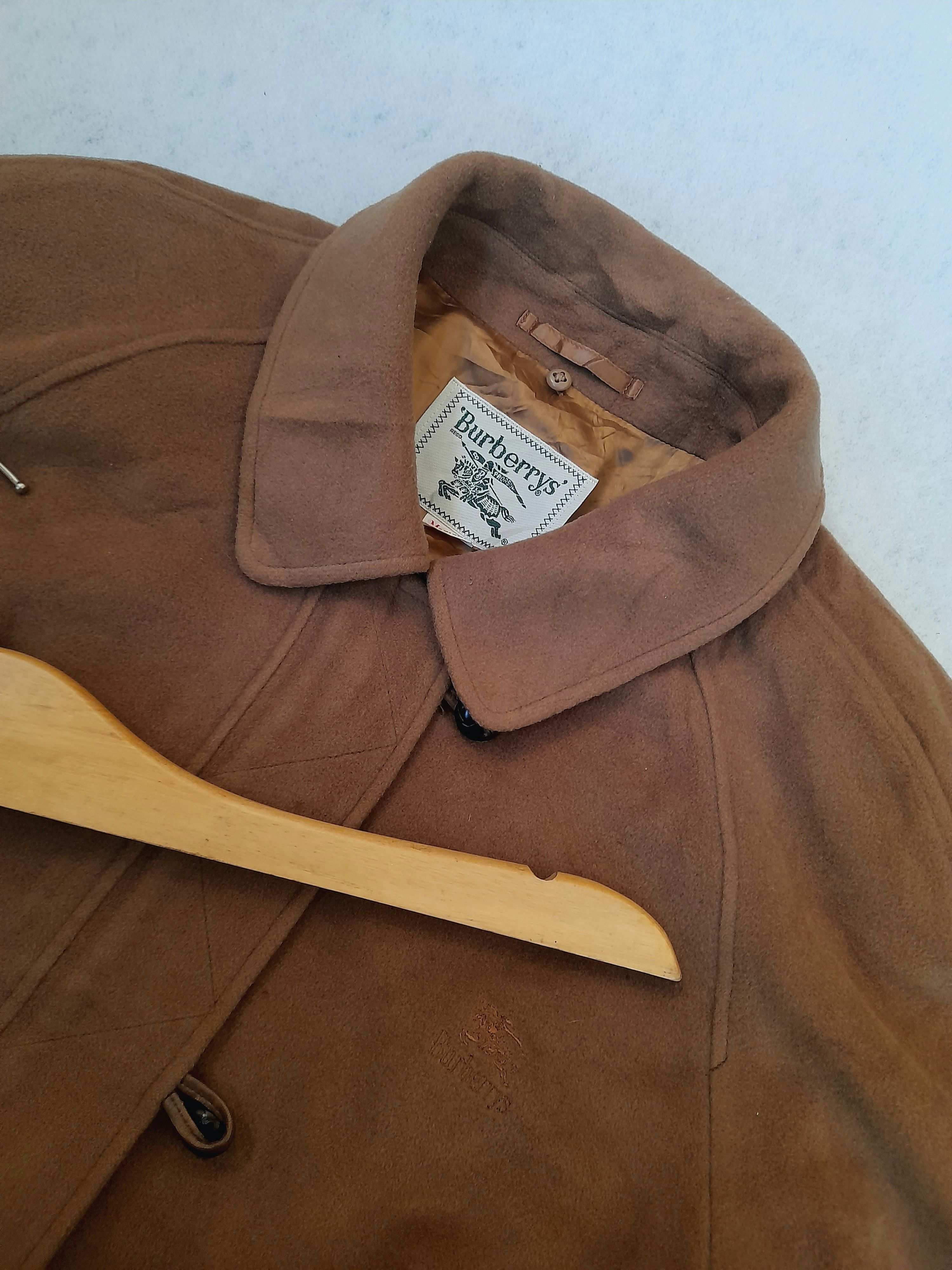 image of Wool Matrial Vintage 90's Burberry Jacket in Light Brown, Men's (Size Small)