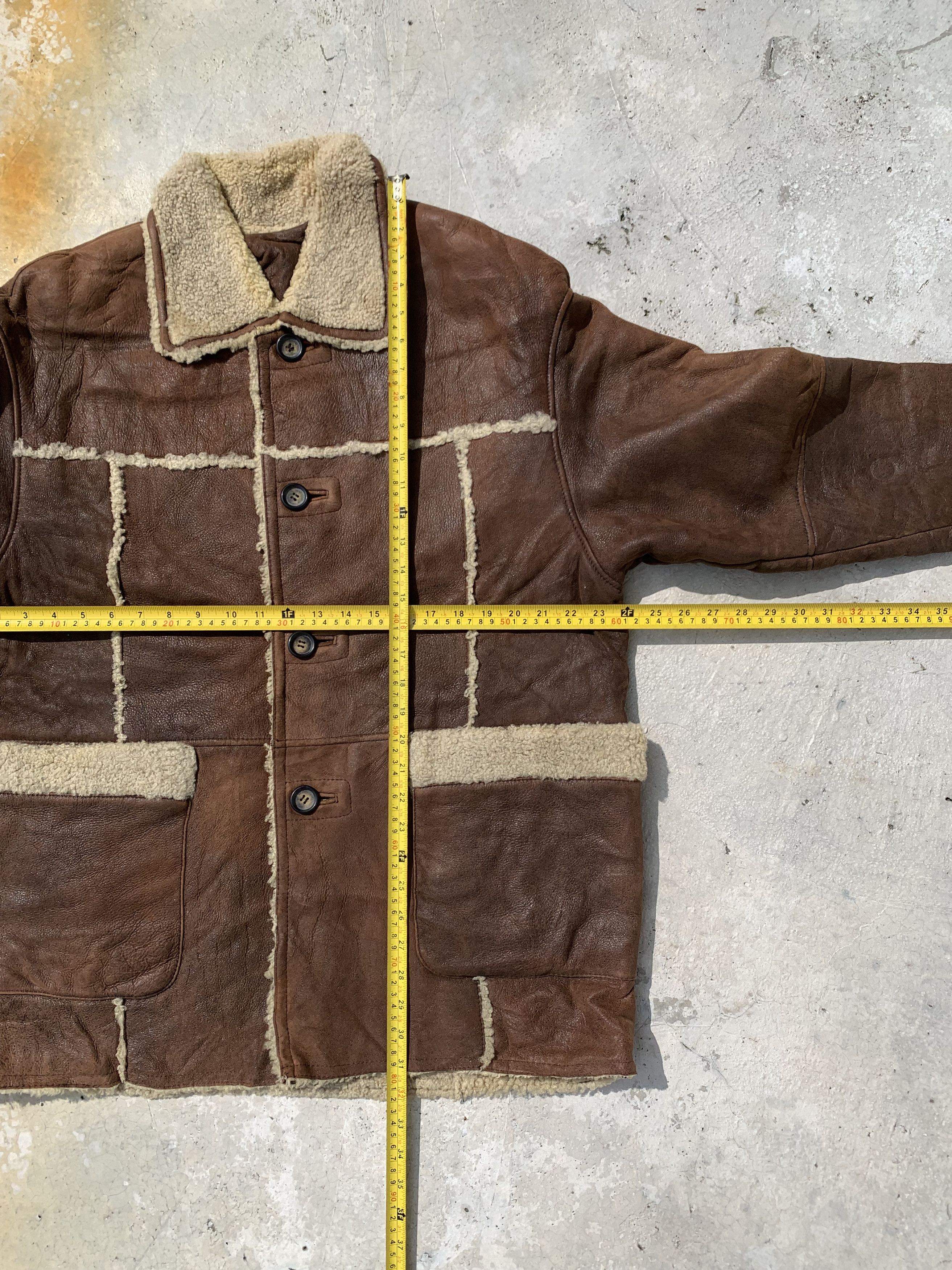 Japanese Brand Vintage Sheepskin Sherpa Leather Jacket B-3 Style Shearling Size US XL / EU 56 / 4 - 6 Thumbnail