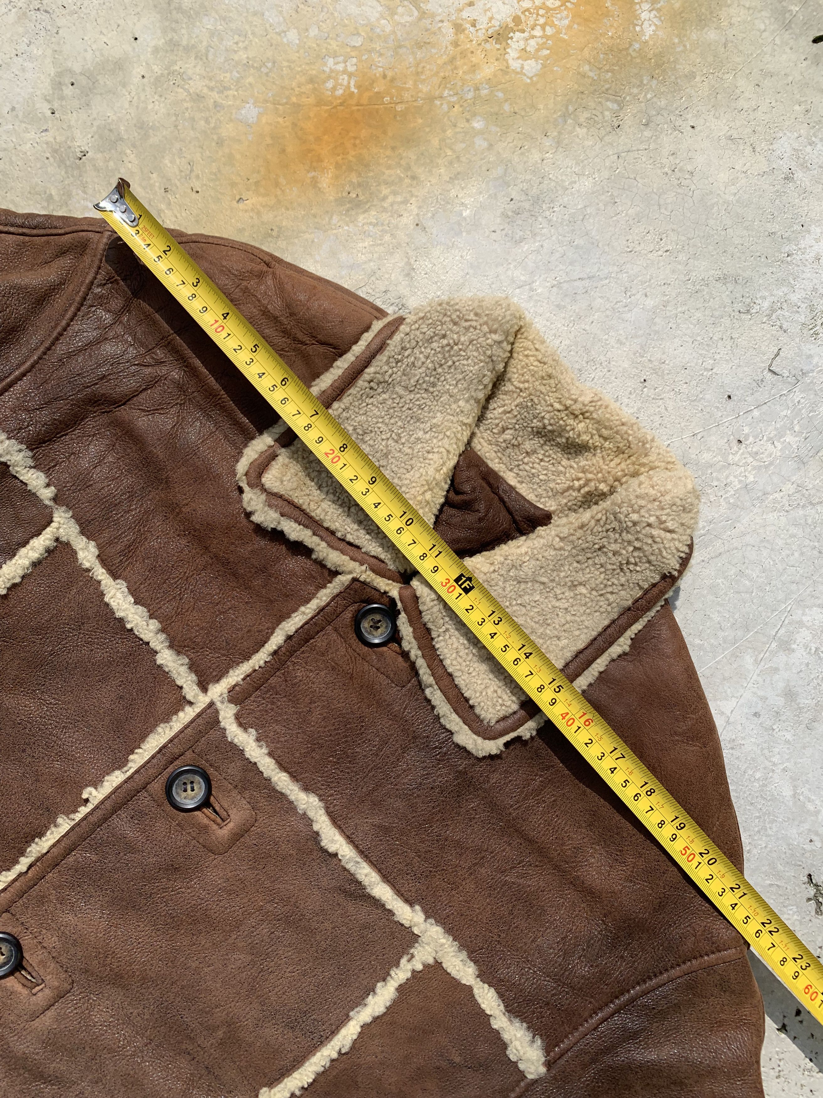 Japanese Brand Vintage Sheepskin Sherpa Leather Jacket B-3 Style Shearling Size US XL / EU 56 / 4 - 7 Thumbnail
