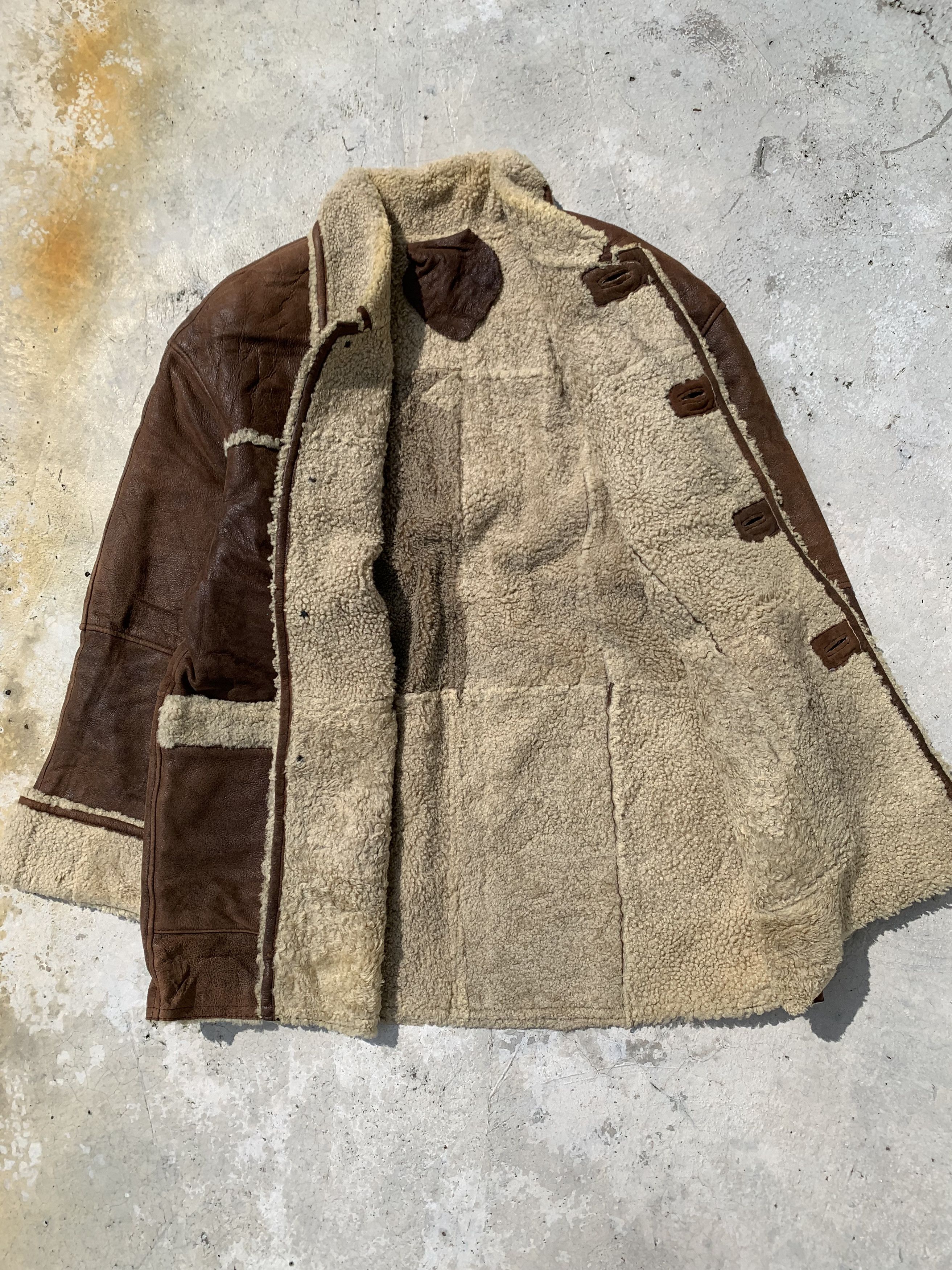 Japanese Brand Vintage Sheepskin Sherpa Leather Jacket B-3 Style Shearling Size US XL / EU 56 / 4 - 5 Thumbnail