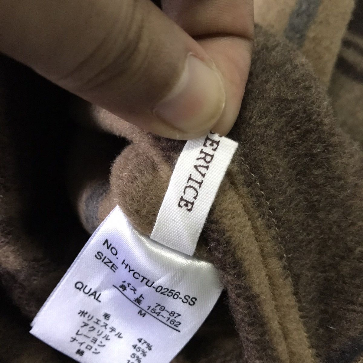 Japanese Brand Self Service Reversable Checkered Wool Blend Jacket Hooded Size US M / EU 48-50 / 2 - 8 Thumbnail