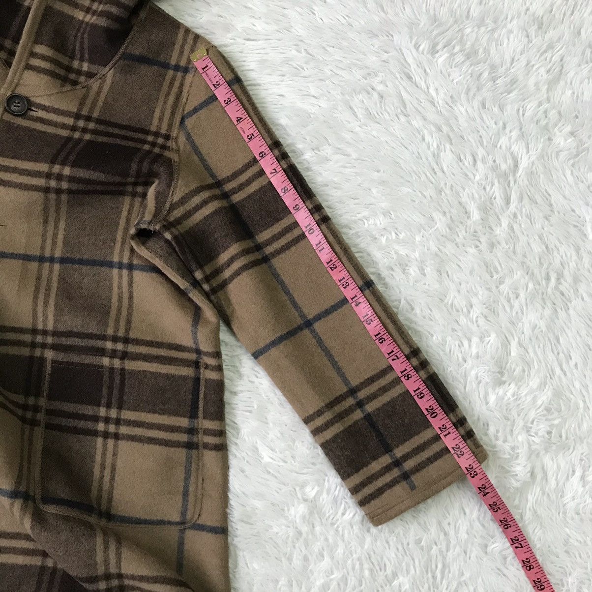 Japanese Brand Self Service Reversable Checkered Wool Blend Jacket Hooded Size US M / EU 48-50 / 2 - 12 Thumbnail