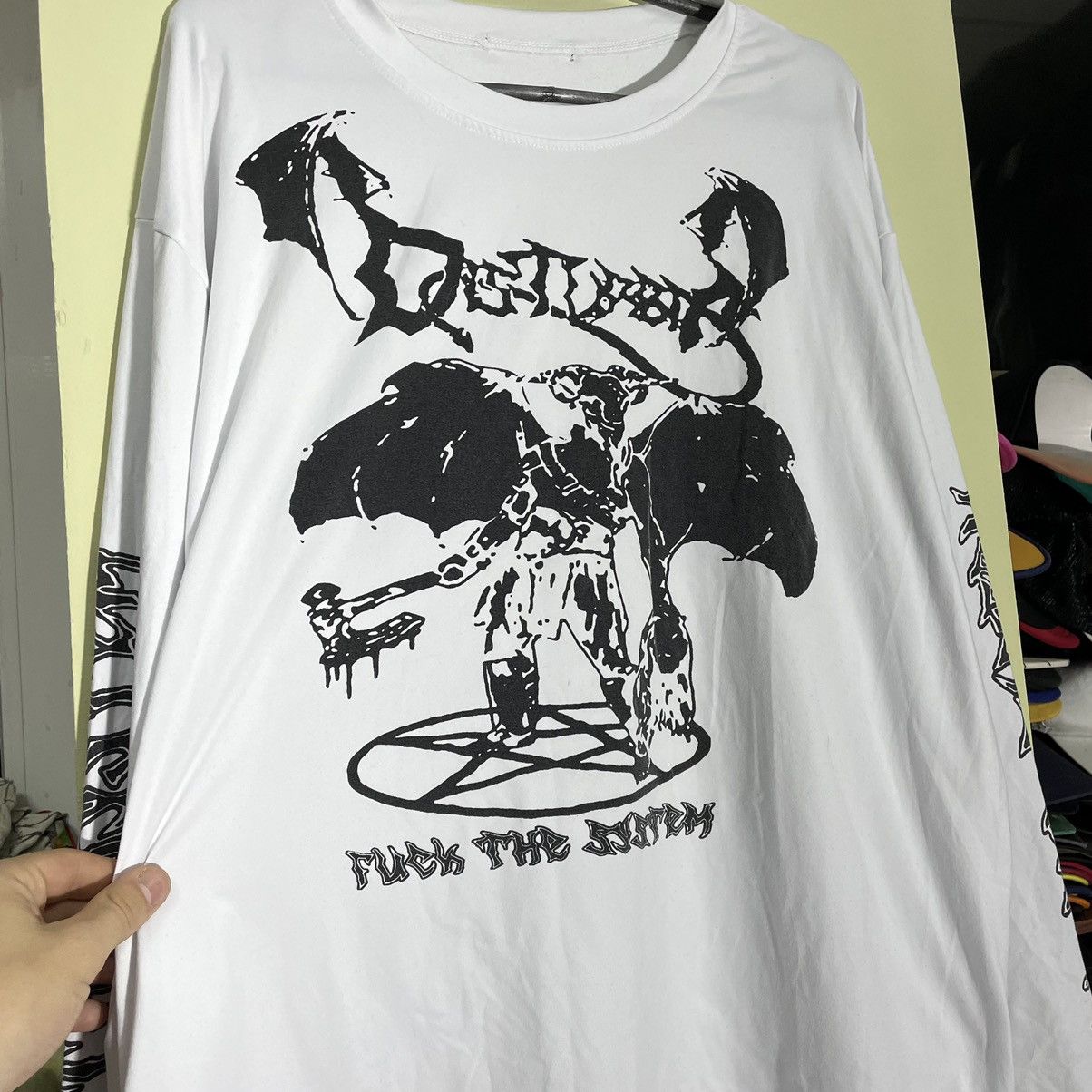 Band Tees Vintage Y2K 90s Fuck System Skulls Dead Face L Size US L / EU 52-54 / 3 - 6 Thumbnail