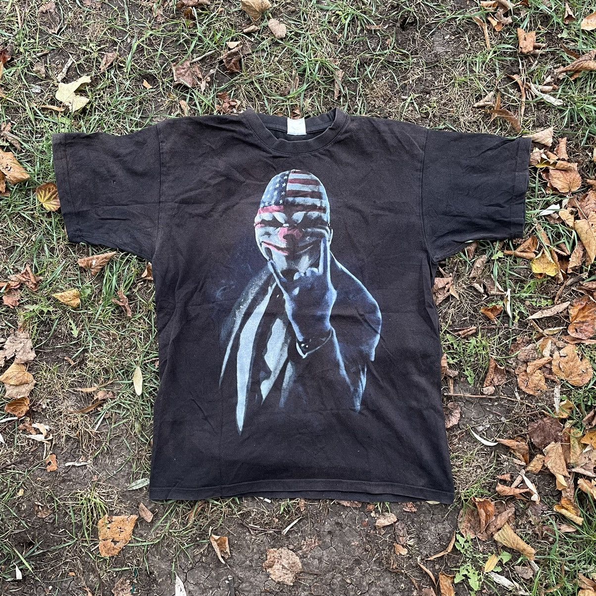 image of Band Tees x Vintage Y2K Evil Skulls Dead Face Horror Tee Rock Streetwear in Black (Size Medium)