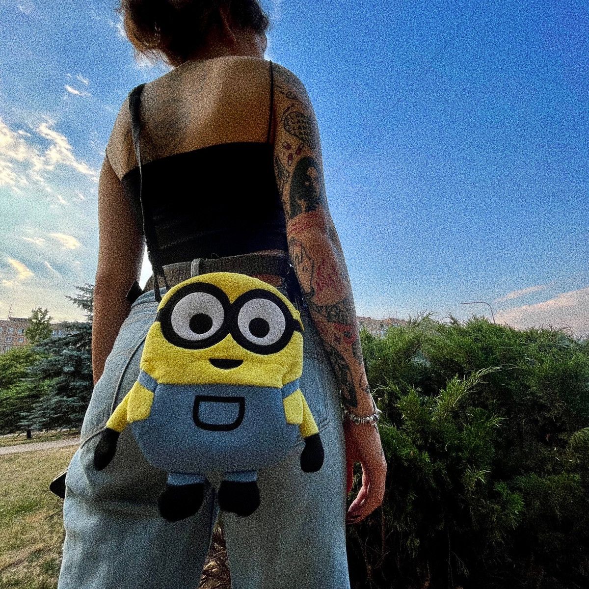 Vintage Y2K Japanese Minions Character Graphic Shoulder Bag Punk OS Size ONE SIZE - 8 Thumbnail