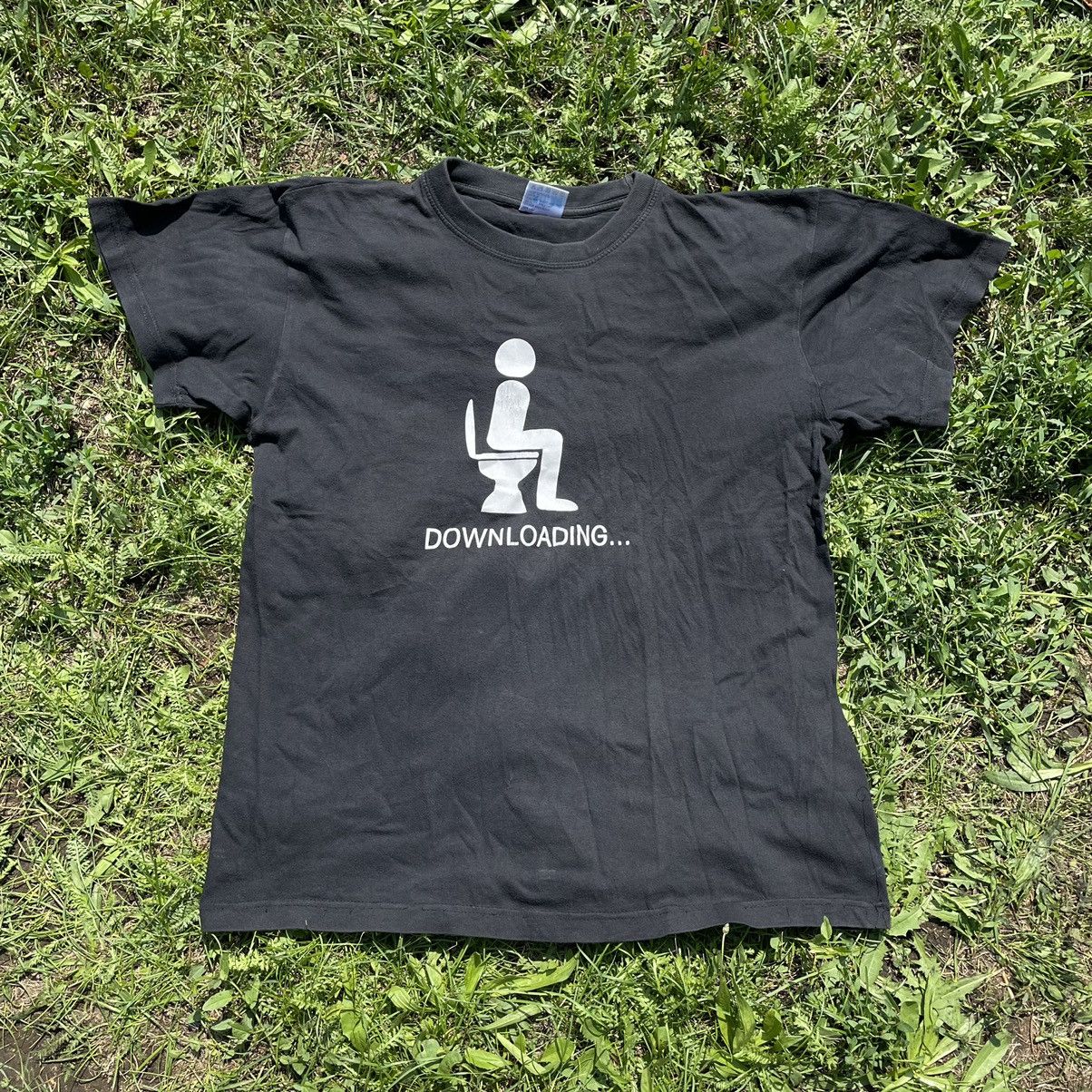 Vintage Vintage 90s Adult “ Downloading…“ Art Humor Tee Size US L / EU 52-54 / 3 - 1 Thumbnail