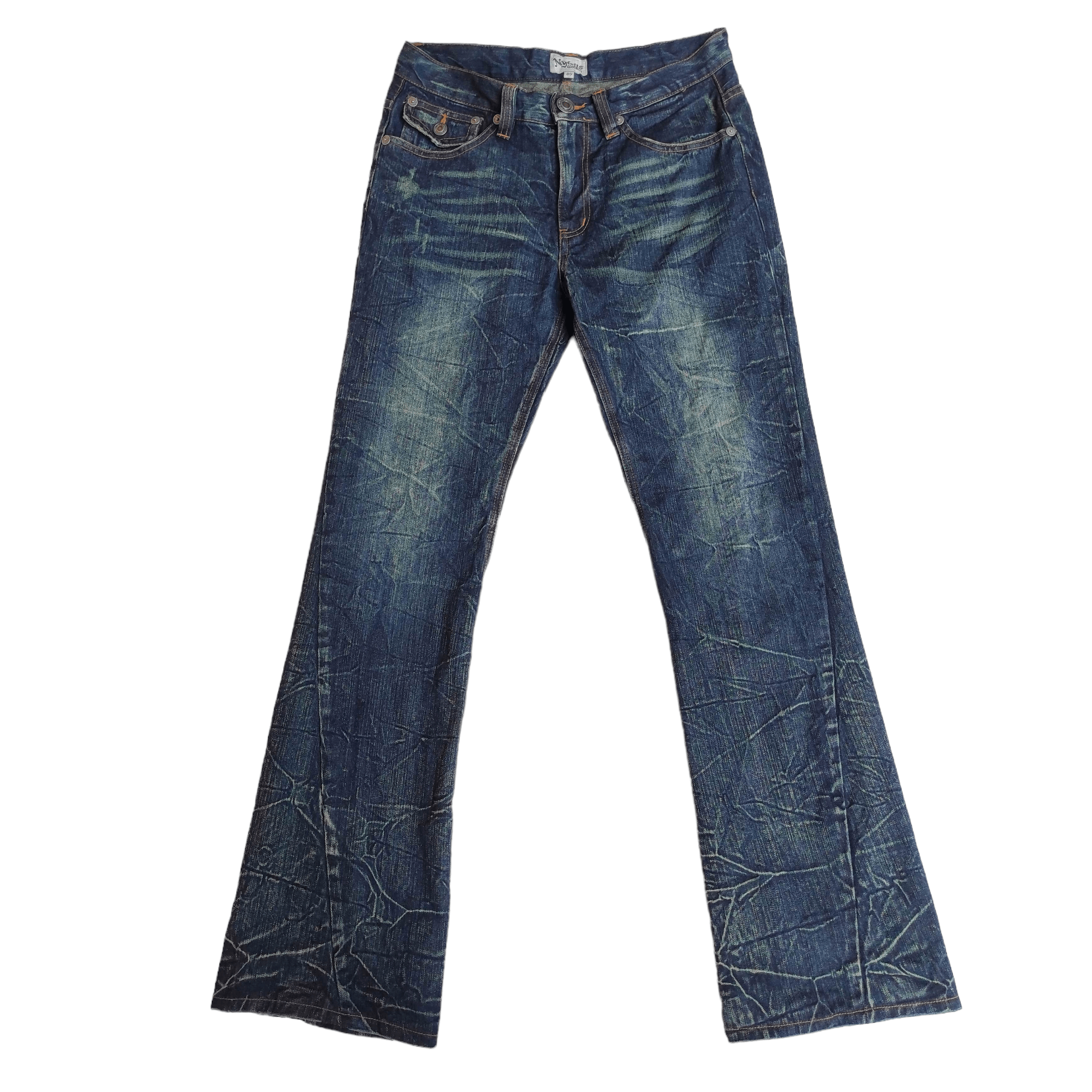 Le Grande Bleu (L.G.B.) Flare Jeans Vintage Nylaus Thunder Denim Bootcut Trousers Size US 30 / EU 46 - 2 Thumbnail