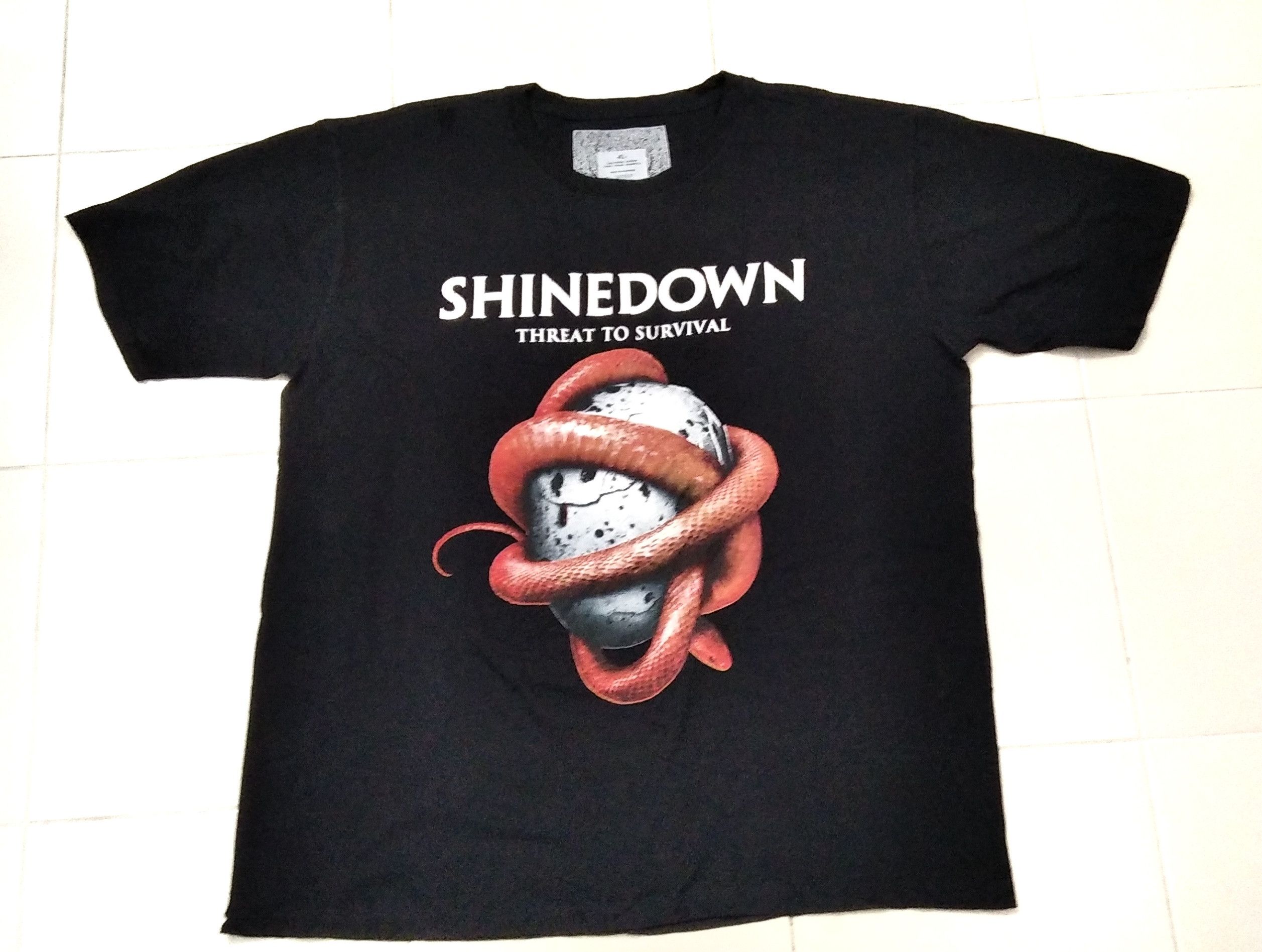 image of Shinedown Tour 2015 Band Tees in Black, Men's (Size XL)