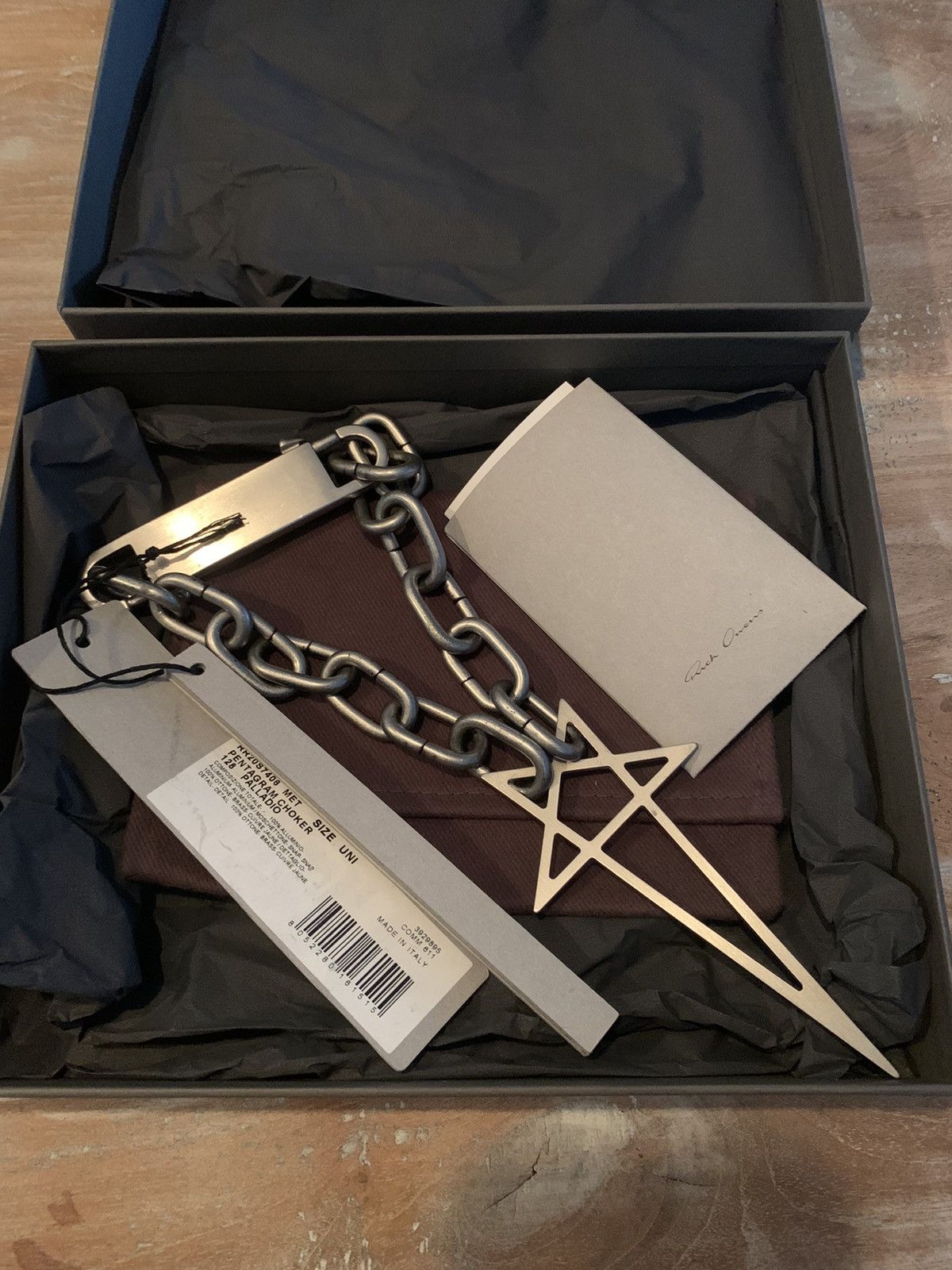 Rick Owens RICK OWENS SS20 DOUBLE LINK CHOKER | Grailed