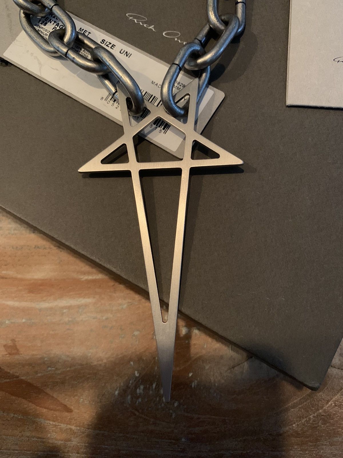 Rick Owens PENTAGRAM CHOKER! Size ONE SIZE - 7 Thumbnail