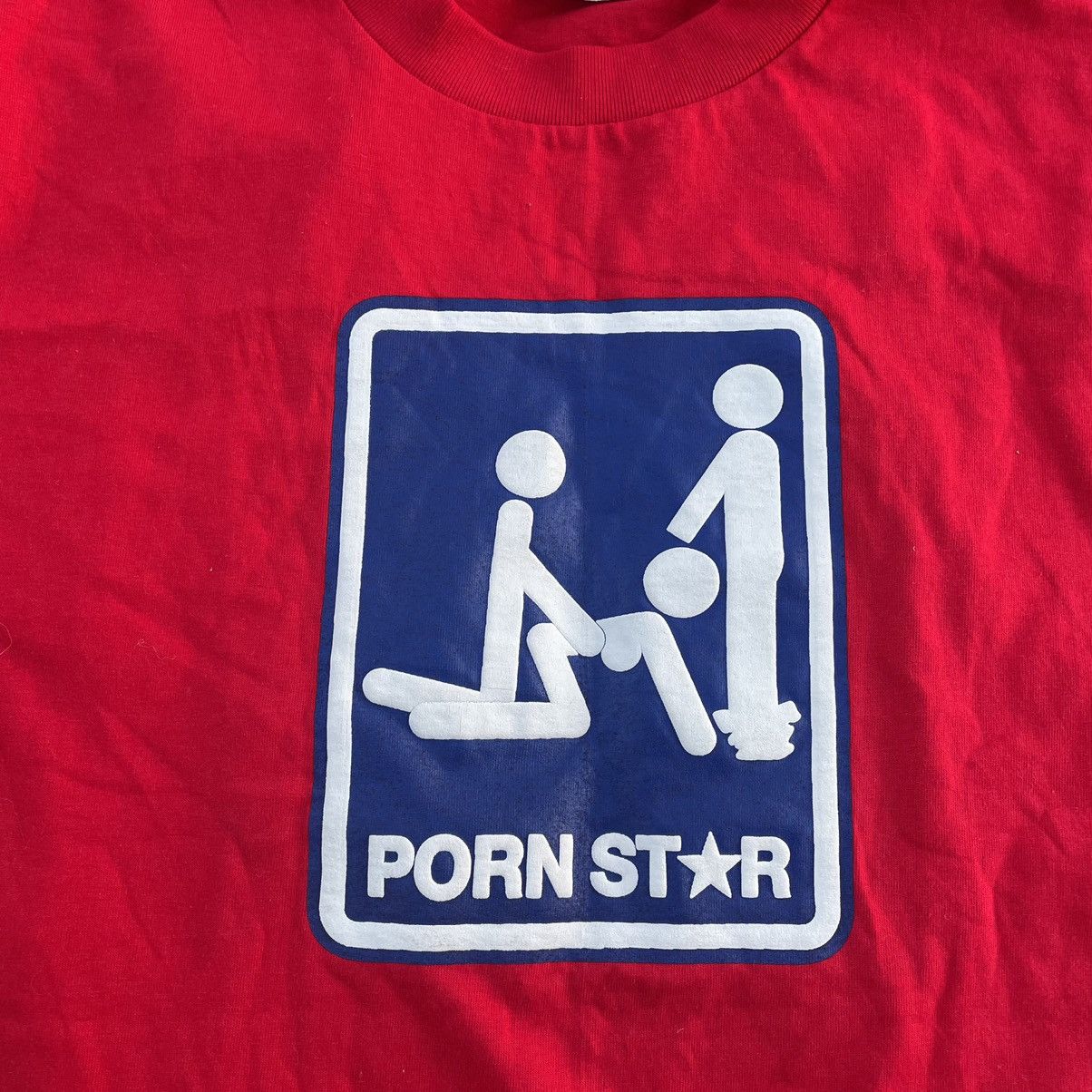 Vintage Vintage 90s ADULT “ PornoStar Porno Sex “ XXX Humor Tee Size US XL / EU 56 / 4 - 6 Thumbnail
