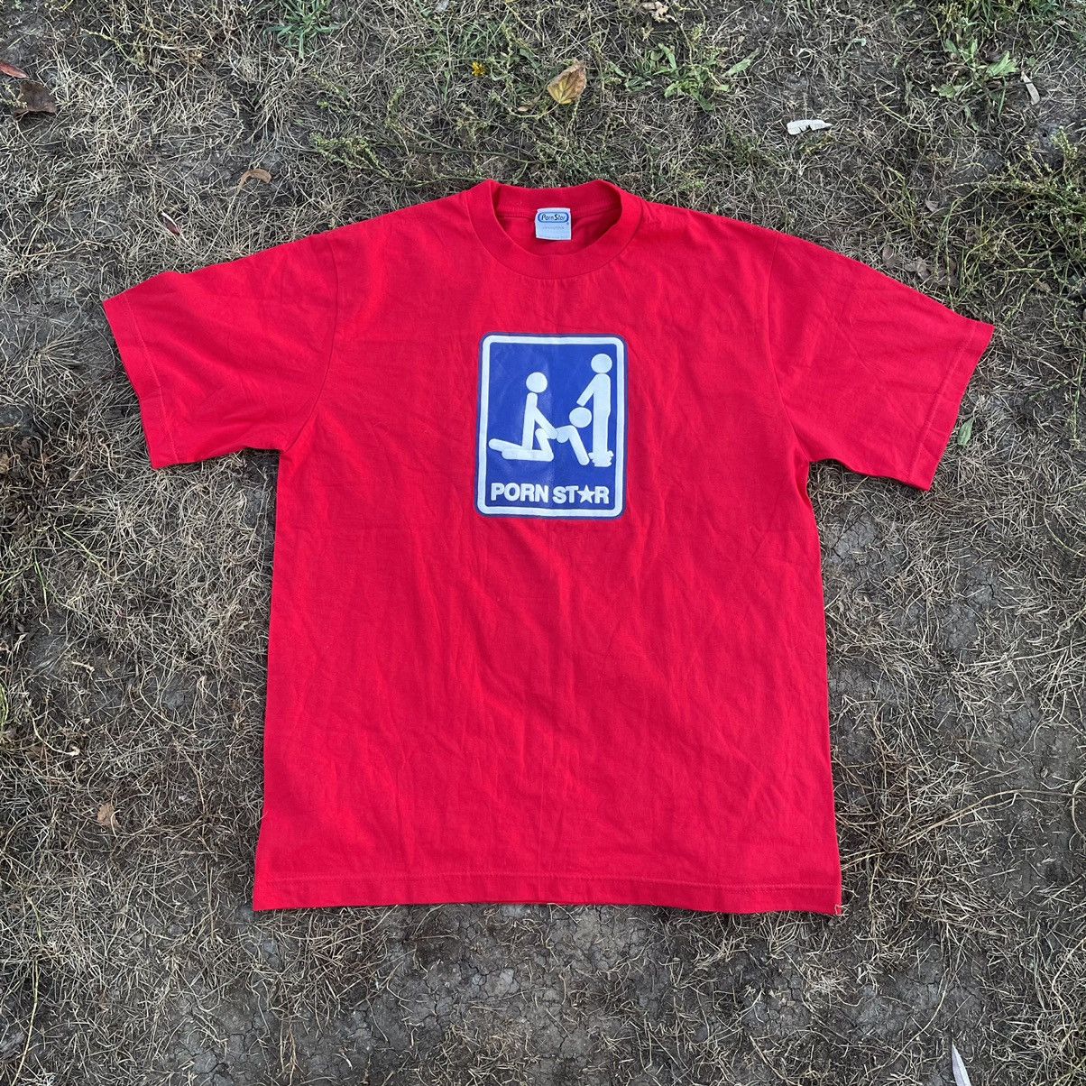 Vintage Vintage 90s ADULT “ PornoStar Porno Sex “ XXX Humor Tee Size US XL / EU 56 / 4 - 2 Thumbnail