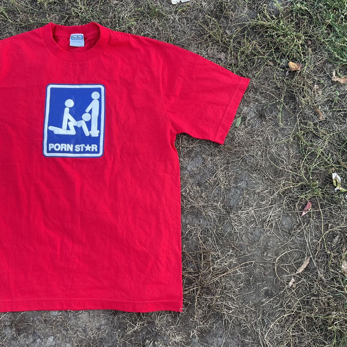 Vintage Vintage 90s ADULT “ PornoStar Porno Sex “ XXX Humor Tee Size US XL / EU 56 / 4 - 3 Thumbnail