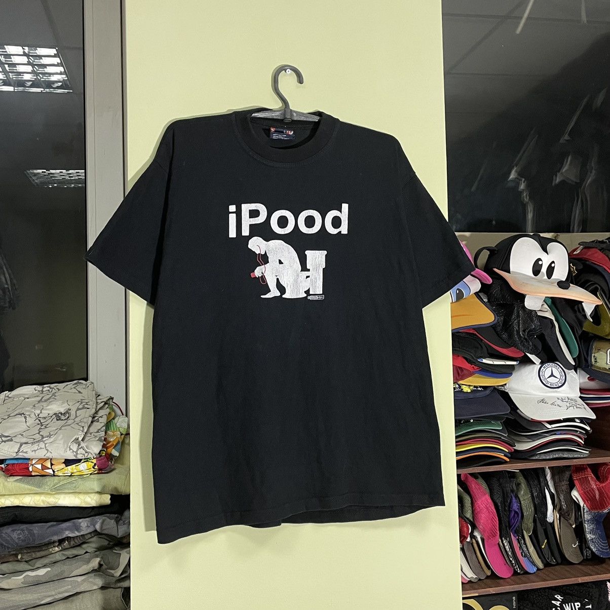 Vintage Vintage Y2K iPood Apple Parody Graphic Tee Rave Black XL Size US XL / EU 56 / 4 - 3 Thumbnail