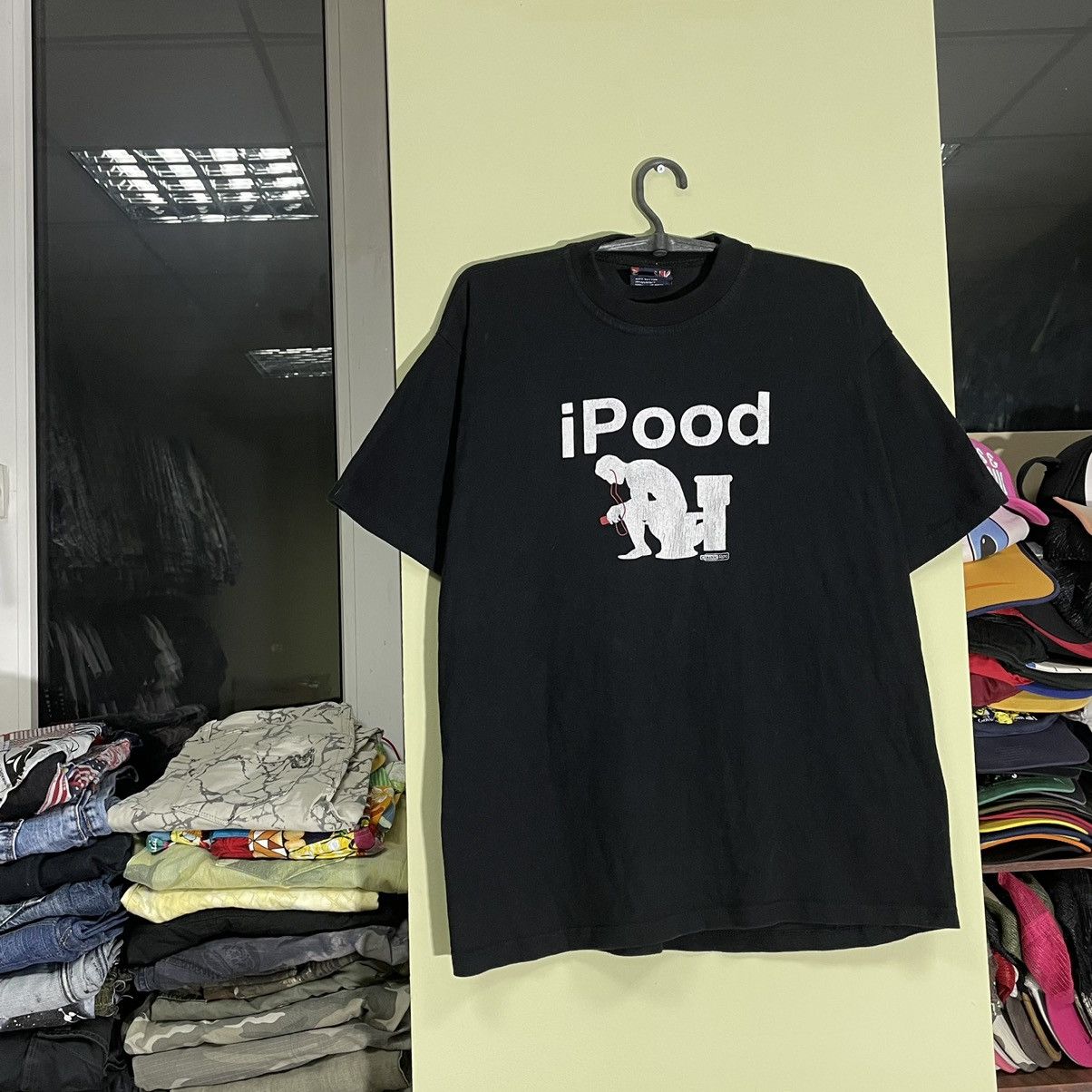 Vintage Vintage Y2K iPood Apple Parody Graphic Tee Rave Black XL Size US XL / EU 56 / 4 - 4 Thumbnail