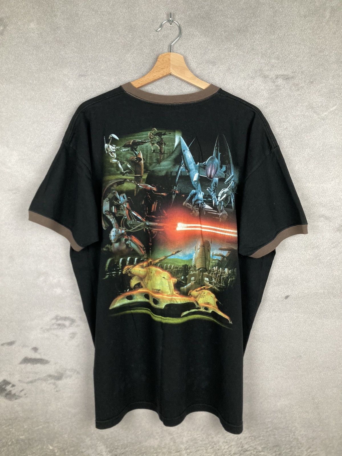 Star Wars Vintage 90s Star Wars AOP Movie Graphic Tee Made In USA Size US XL / EU 56 / 4 - 2 Thumbnail