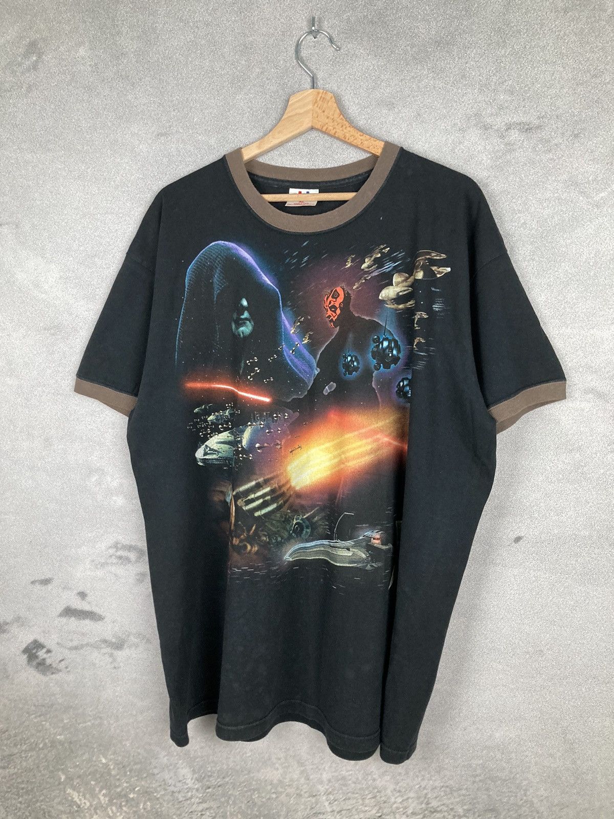 Star Wars Vintage 90s Star Wars AOP Movie Graphic Tee Made In USA Size US XL / EU 56 / 4 - 3 Thumbnail