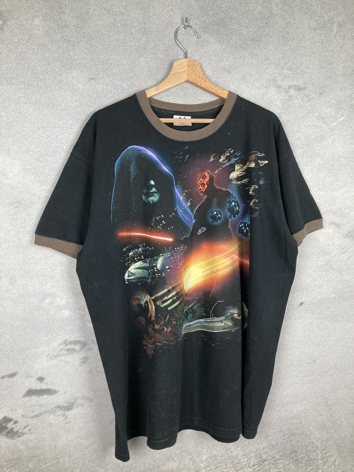 Star Wars Vintage 90s Star Wars AOP Movie Graphic Tee Made In USA Size US XL / EU 56 / 4 - 8 Thumbnail