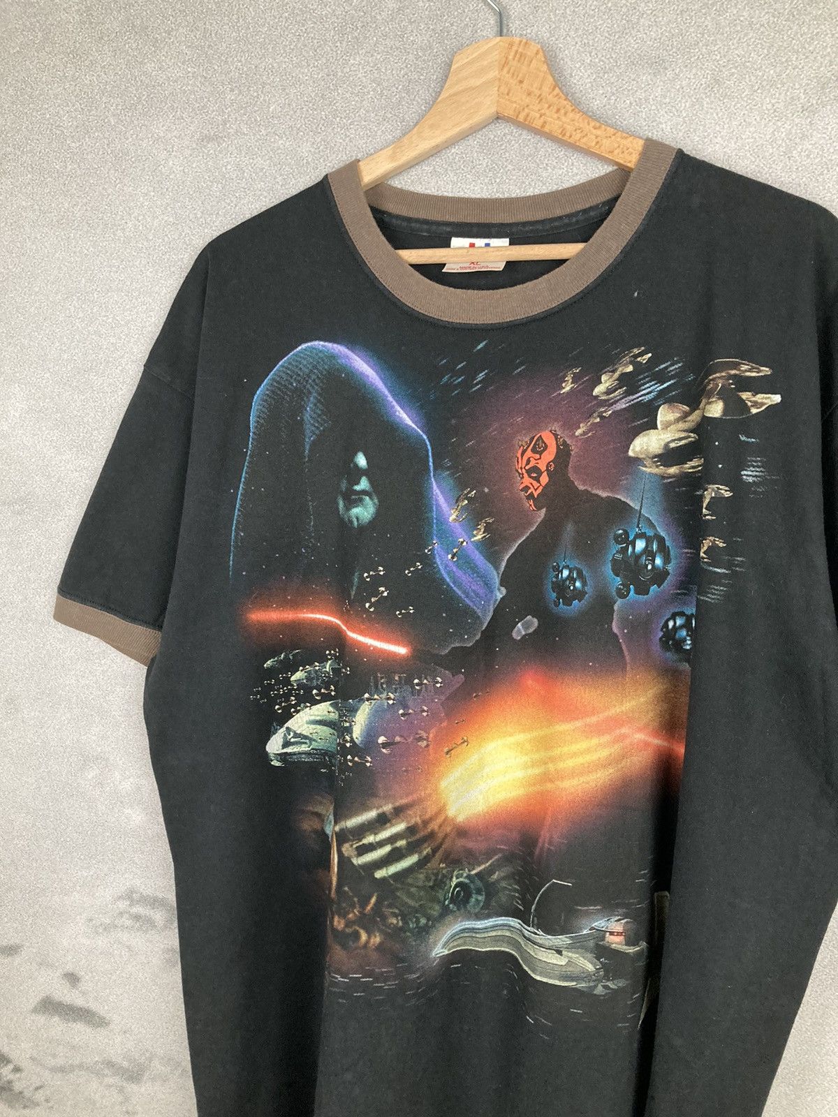 Star Wars Vintage 90s Star Wars AOP Movie Graphic Tee Made In USA Size US XL / EU 56 / 4 - 4 Thumbnail